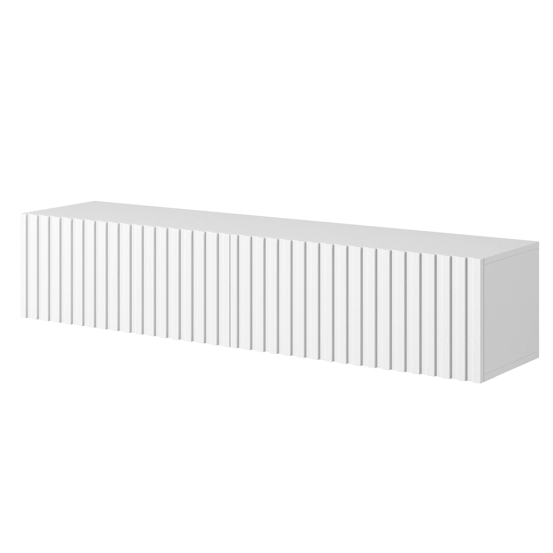 Selsey TV-Schrank Telire Hängend mit 2 grifflosen Lamellenfronten, 138,6 cm – Bild 4 von 5