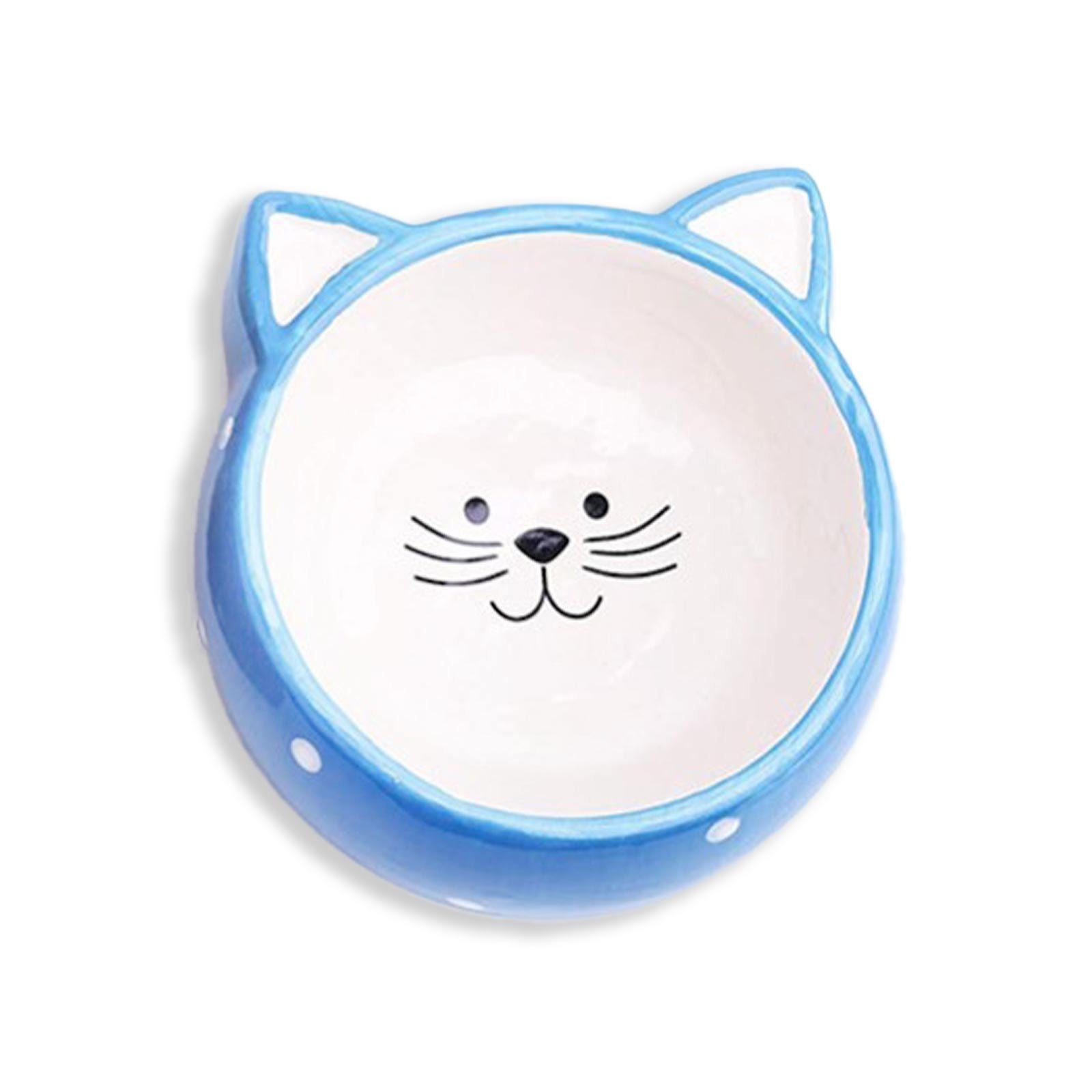 Monkimau Futternapf Katzennapf aus Keramik mit Katzen-Motiv – Napf Futternapf Fressnapf, Keramik