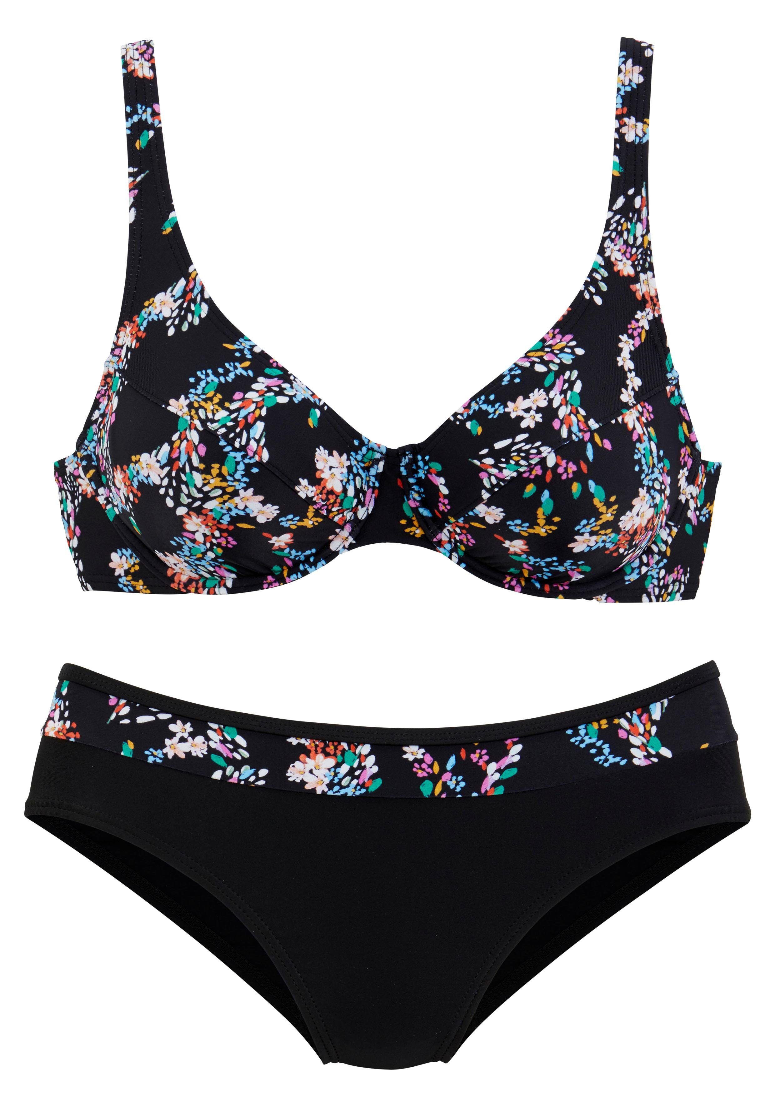 petite fleur Bügel-Bikini mit floralem Print günstig online kaufen