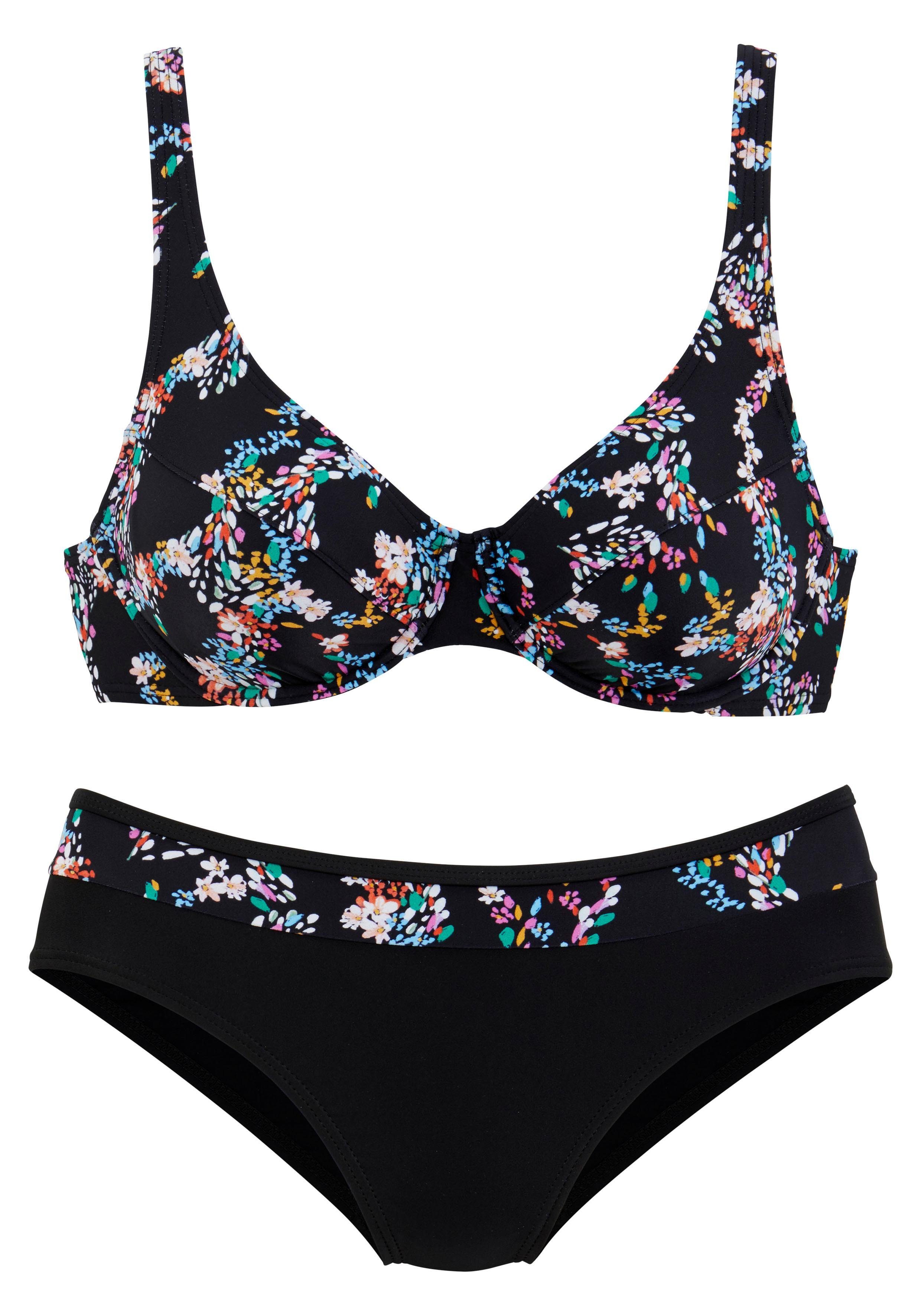 Print mit fleur petite floralem Bügel-Bikini