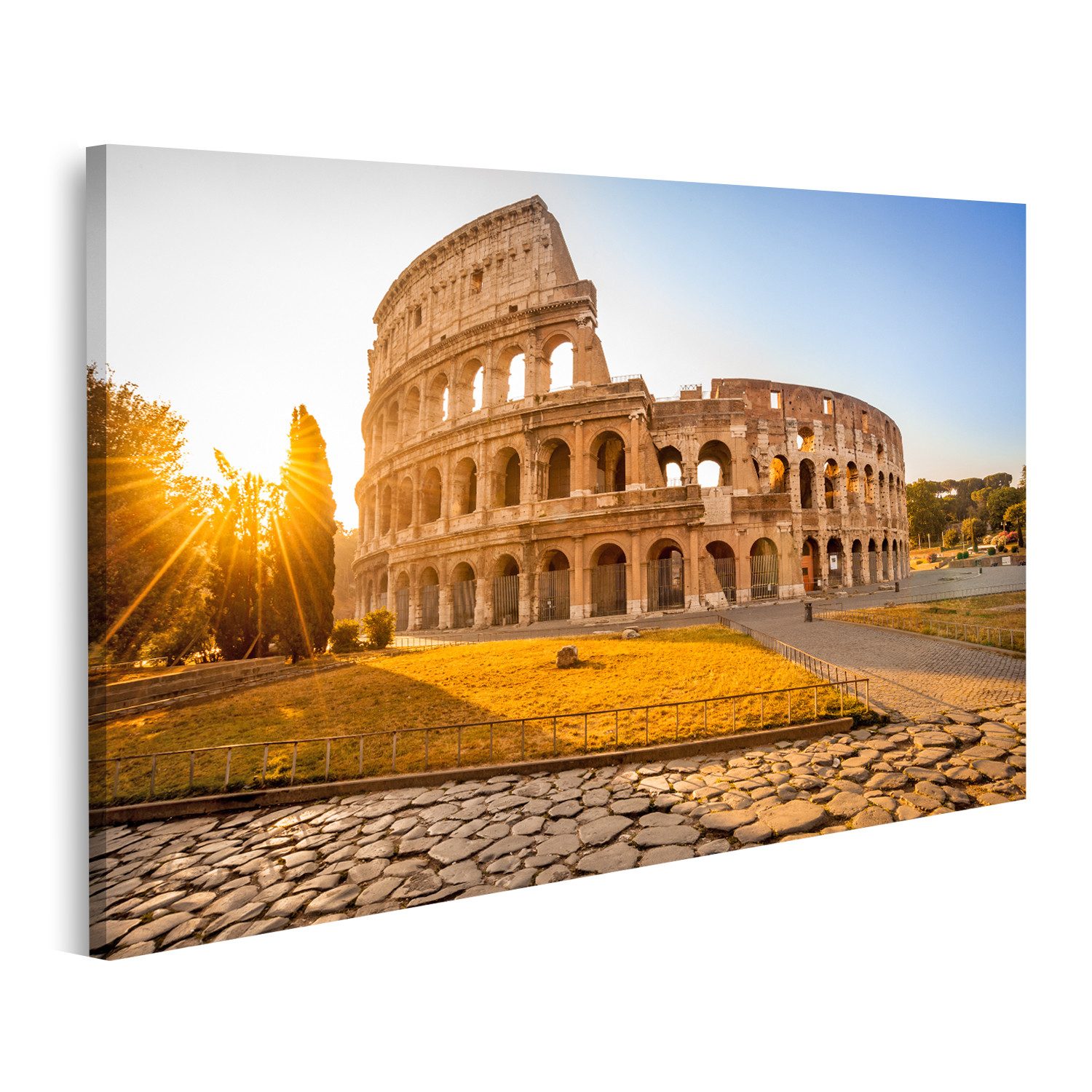 islandburner Leinwandbild Prächtiges Kolosseum Sonnenaufgang Rom Italien Eu günstig online kaufen