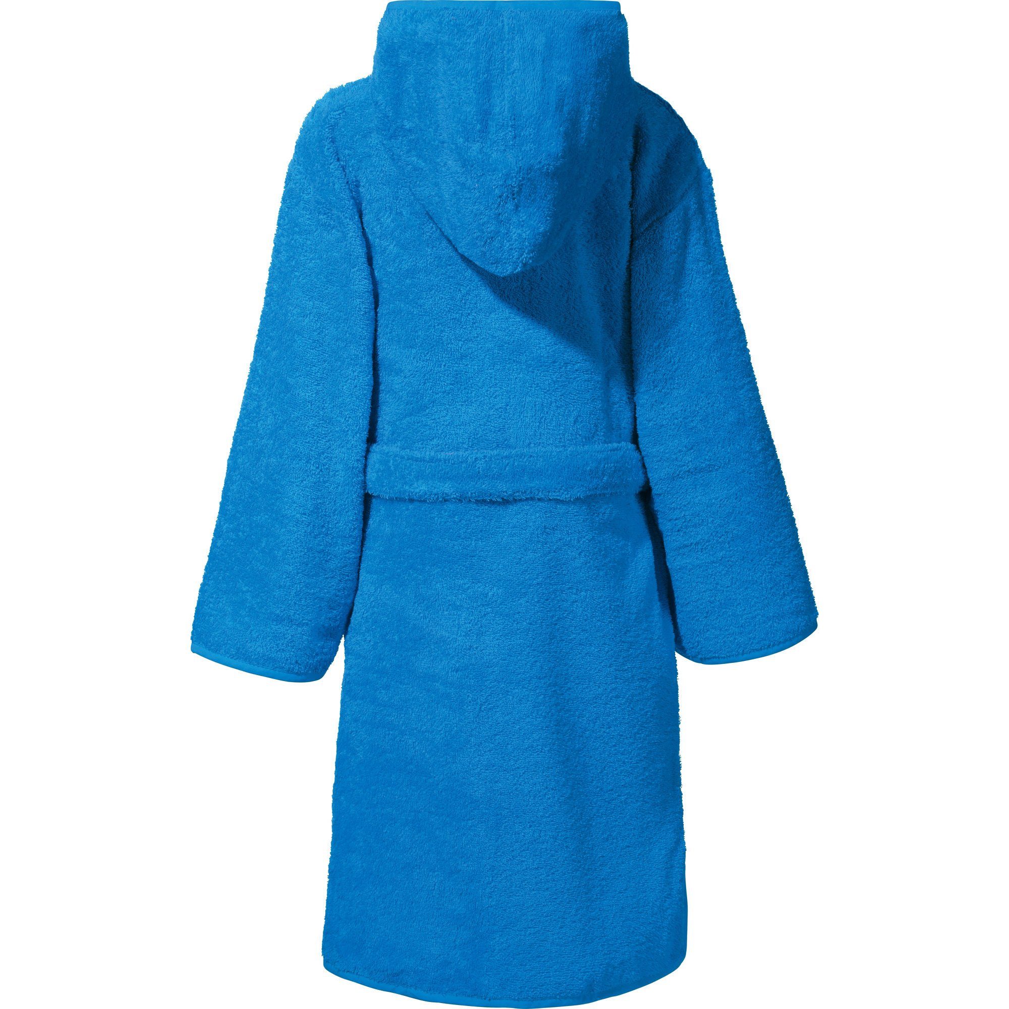 Erwin Müller Kinderbademantel Kinder-Kapuzenbademantel, Rückenlänge: 69 cm, Frottier, mit Kapuze/mit Aufsatztasche: /Reißverschluss:, V03, Walk-Frottier Uni – Bild 2 von 5