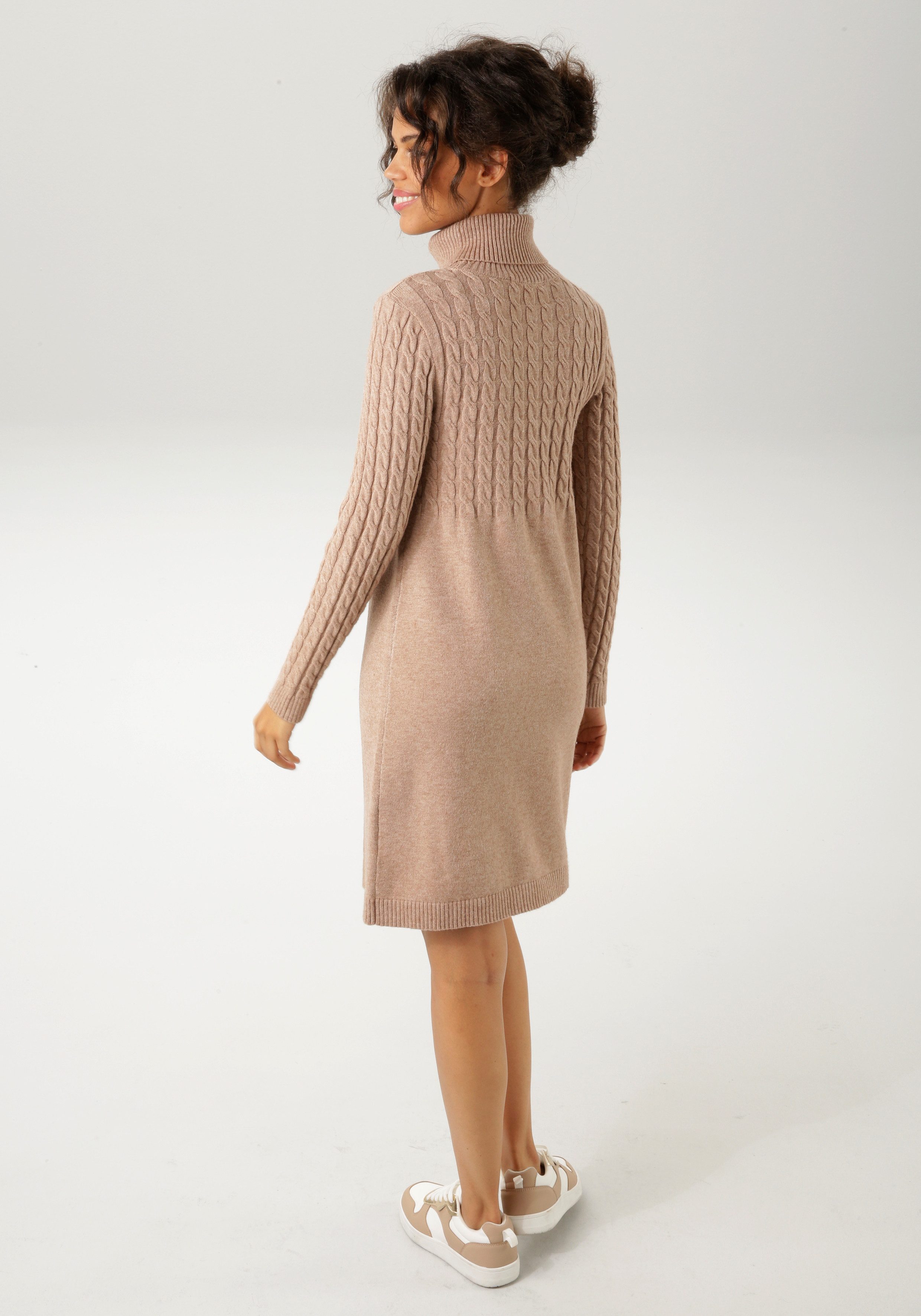 Aniston CASUAL Strickkleid mit Zopfmuster im günstig online kaufen