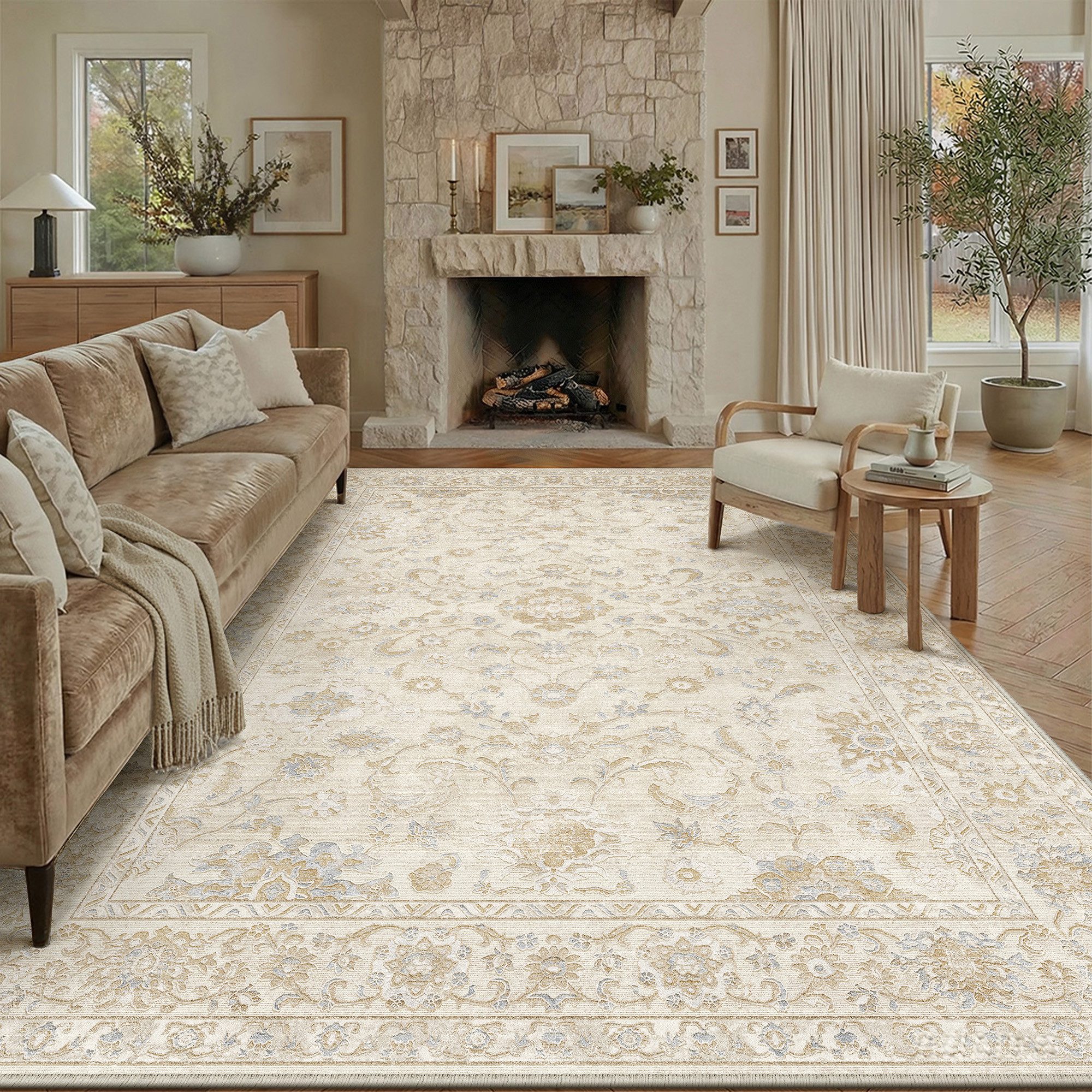PURECOZY Teppich Kurzflor, weich, kuschelig, waschbarer Teppich, rutschfest, rechteckig, Höhe: 5 mm, Ideal für Wohnzimmer, Schlafzimmer, Flur, 120 x 180 cm