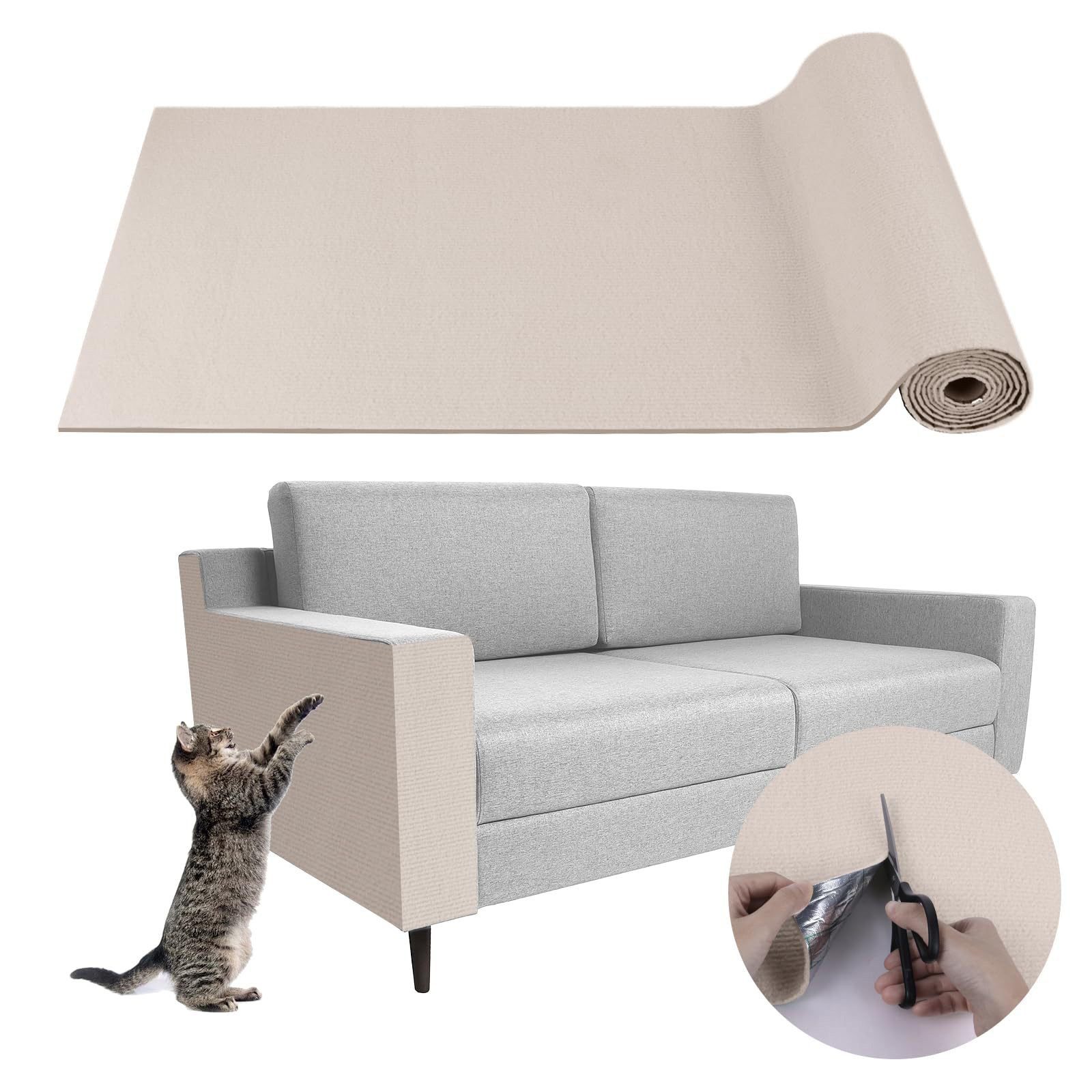 OKWISH Kratzmatte 100x400 CM Selbstklebend Kratzteppich günstig online kaufen