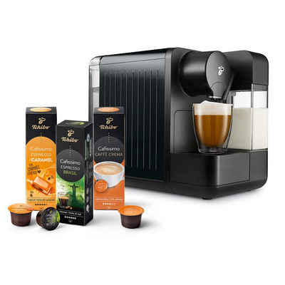 Tchibo Kapsel-/Kaffeepadmaschine Cafissimo milk Kapselmaschine 1,2L mit integriertem Milchsystem, inkl. 3 Kapseln in 3 Sorten