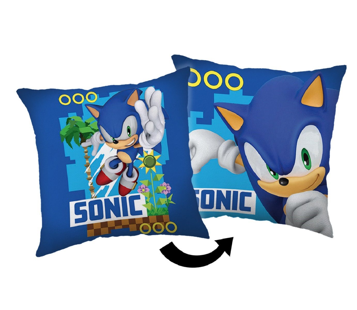 Sonic SEGA Dekokissen Kopfkissen (1 Stück) Premium Dekokissen mit beidseiti günstig online kaufen