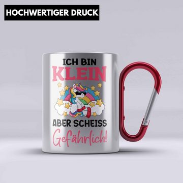 Trendation Thermotasse Klein Aber Sch Gefährlich Lustige Einhorn Edelstahl Tasse mit Spruch G