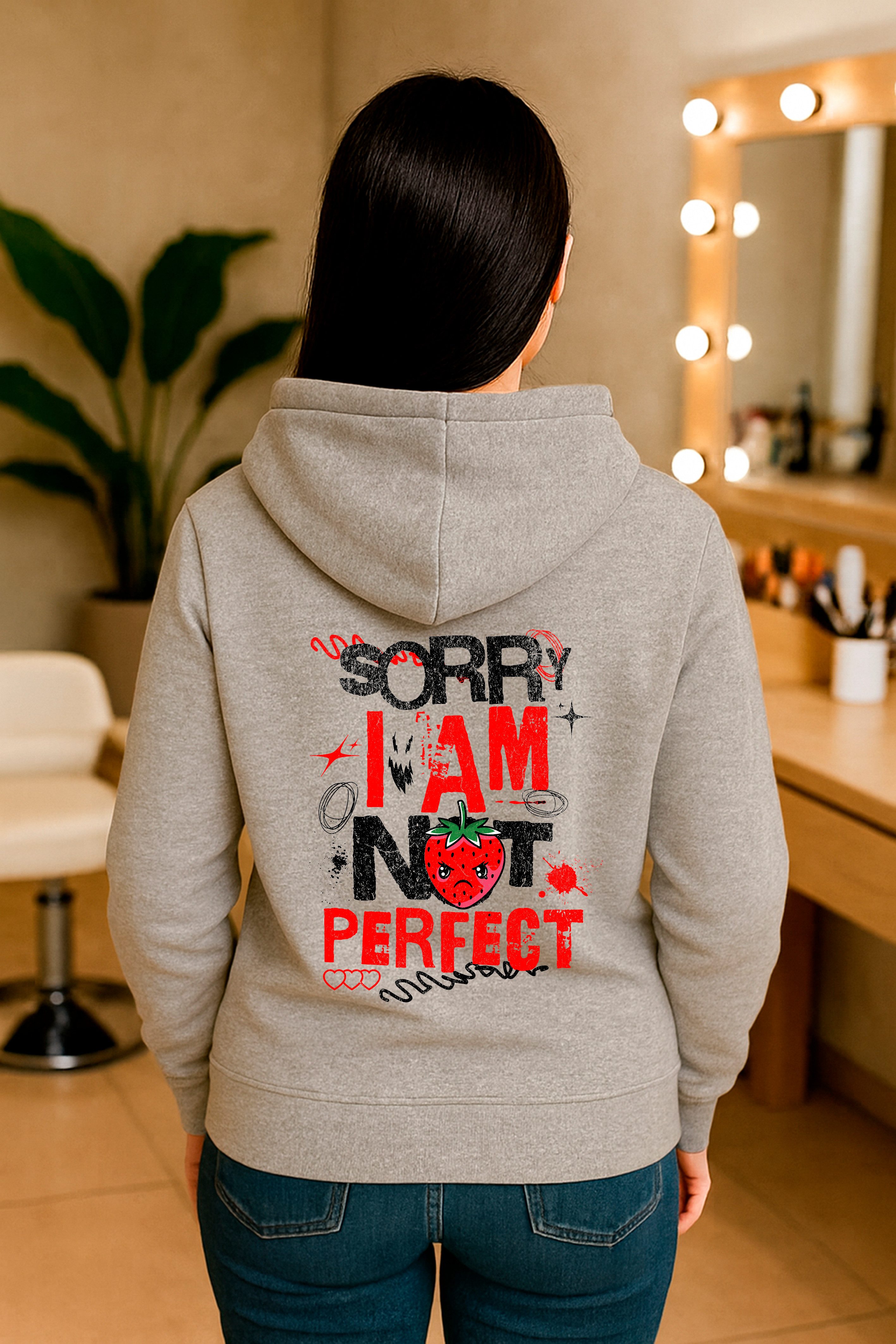 Banco Hoodie Damen Hoodie mit Front- und Rückendruck – Sorry I Am Not Perfe günstig online kaufen
