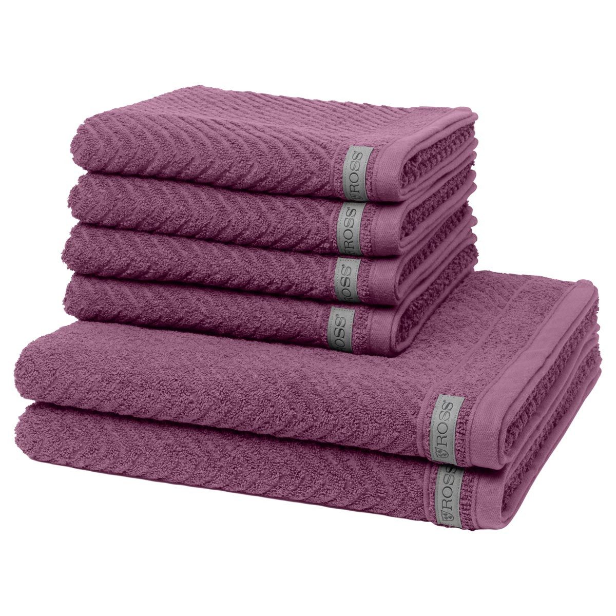 ROSS Handtuch Set Smart, Frottee (Spar-Set, 6-St), 4 X Handtuch 2 X Duschtuch im Set - Baumwolle - Saugstark