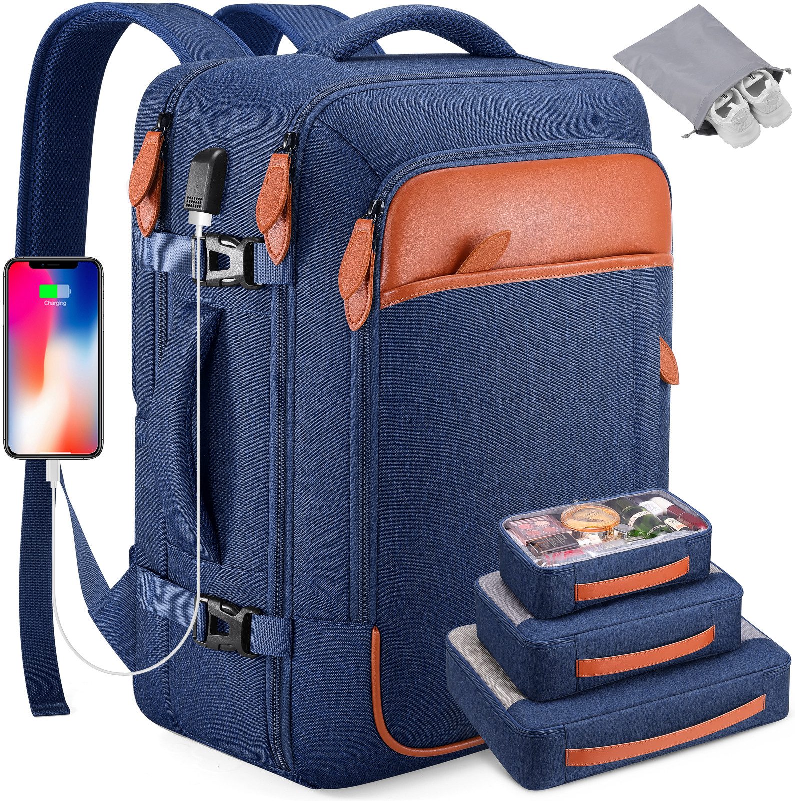 HAUSS SPOLE Reisetasche 4-teiliges Schultasche Handgepäck Wasserdicht, 40L, günstig online kaufen