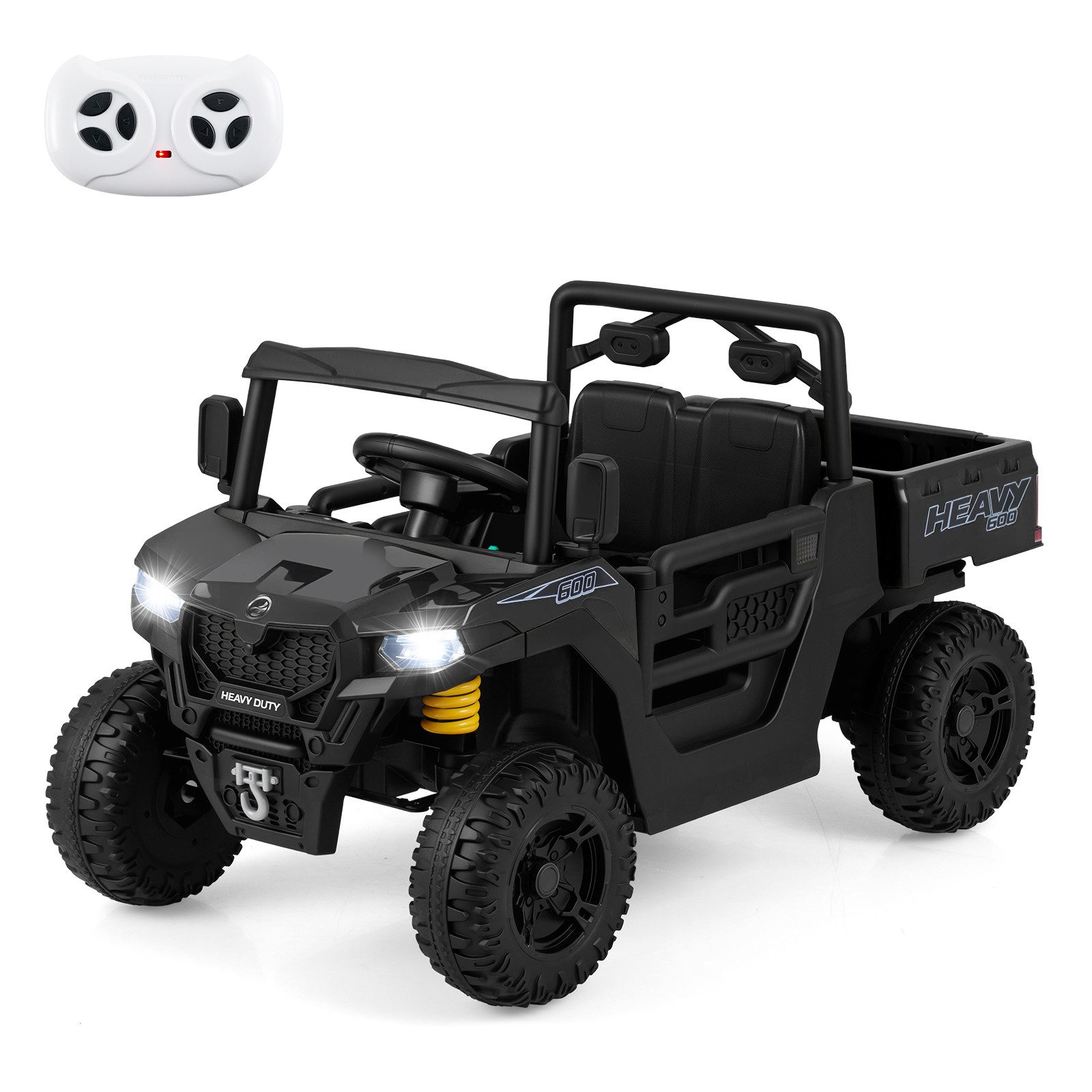 COSTWAY Elektro-Kinderauto, Belastbarkeit 30 kg, (1-tlg), 12V Elektroauto, mit Kippmulde, Fernbedienung, Musik