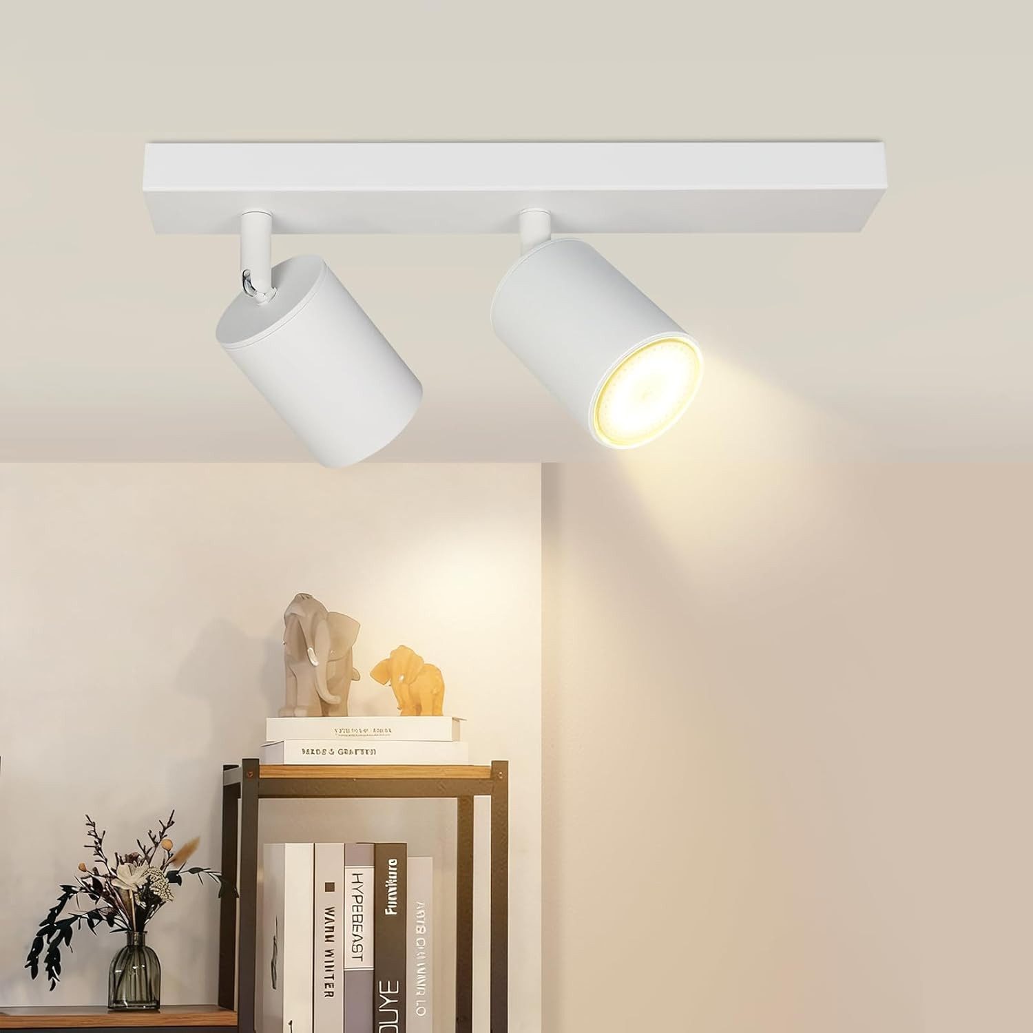 ZMH Deckenstrahler 2 Flammig Deckenleuchte 30CM Modern-Design GU10 Industrial drehbar, 330°Schwenkbar, ohne Leuchtmittel, Schlafzimmer Küche