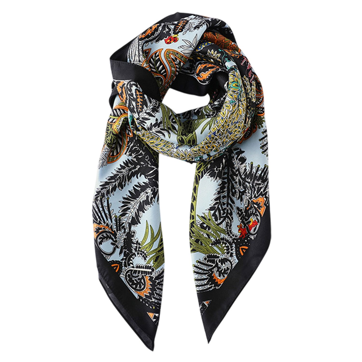 Refttenw Halstuch Elegantes Grafikdruck Halstücher,Vintage-Schal,90x90cm günstig online kaufen