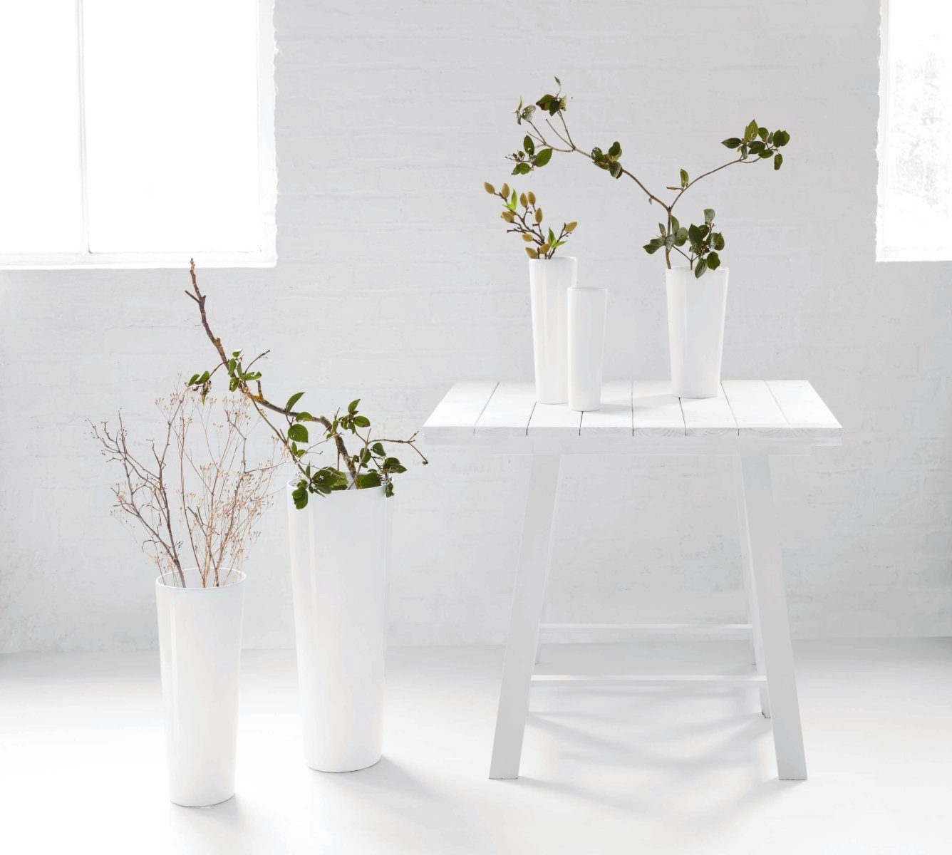 ASA SELECTION Dekovase Vase mono weiß 45 cm (Vasen), Wohnaccessoires