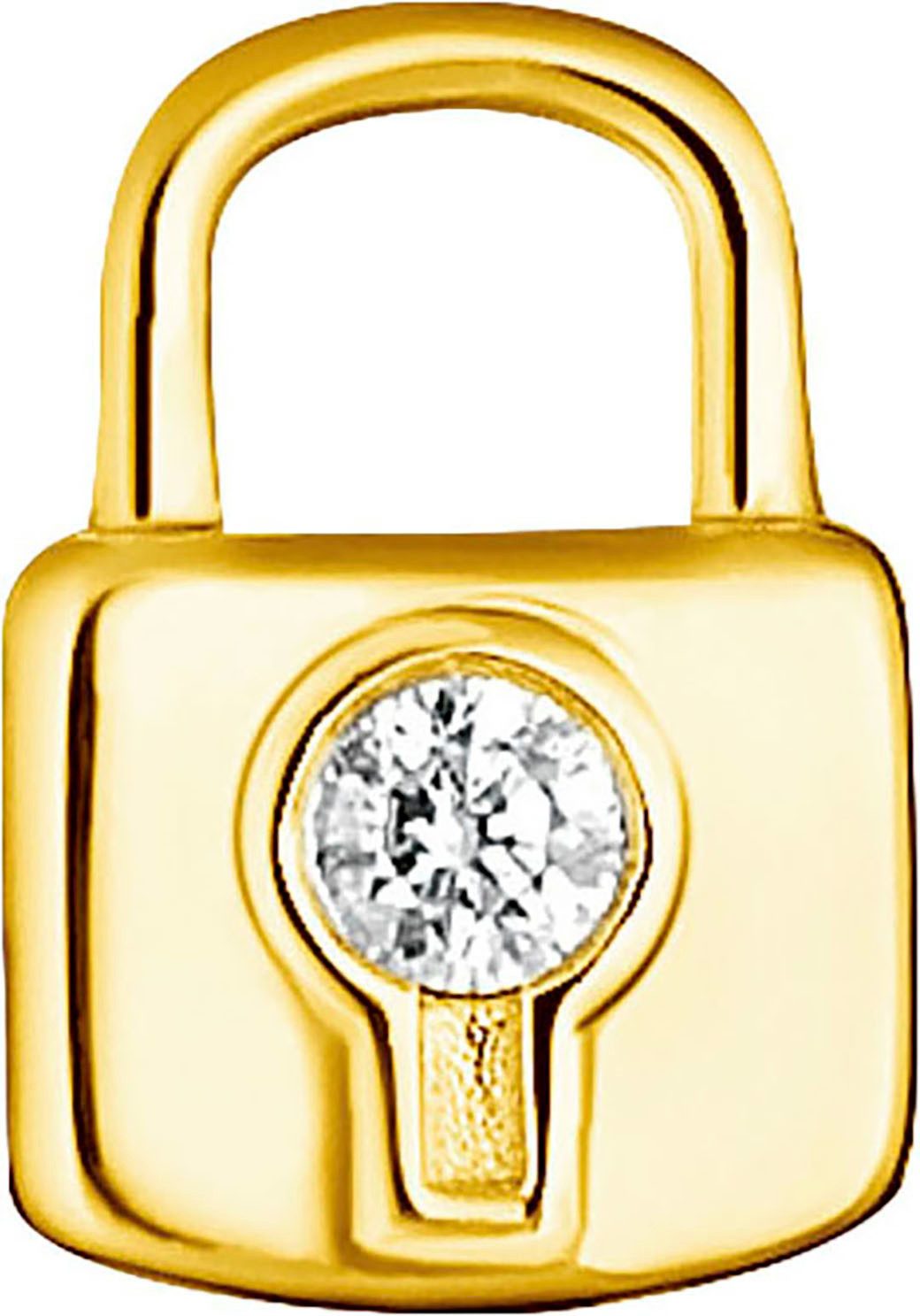 THOMAS SABO Einhänger für Ohrschmuck Schloss, EP016-414-14, mit Zirkonia (synth)