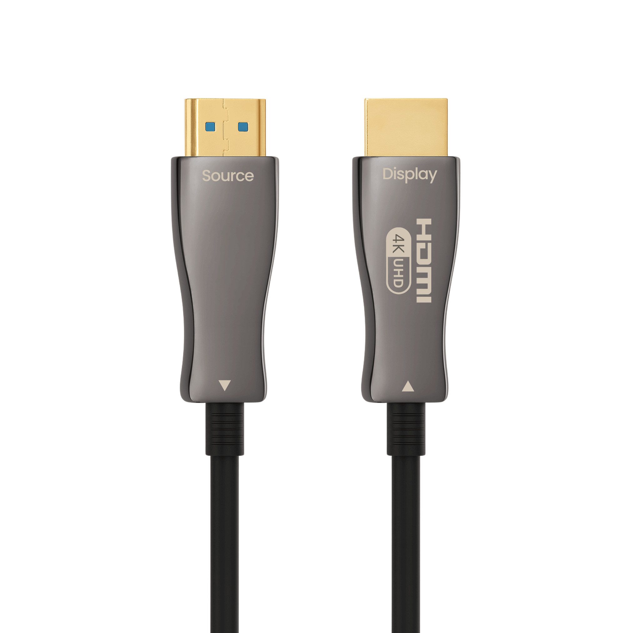 ProfiPatch ProfiPatch HDMI Glasfaserkabel 4K60Hz UHD 10m schwarz Goldkontakt Zink HDMI-Kabel, (1000 cm)