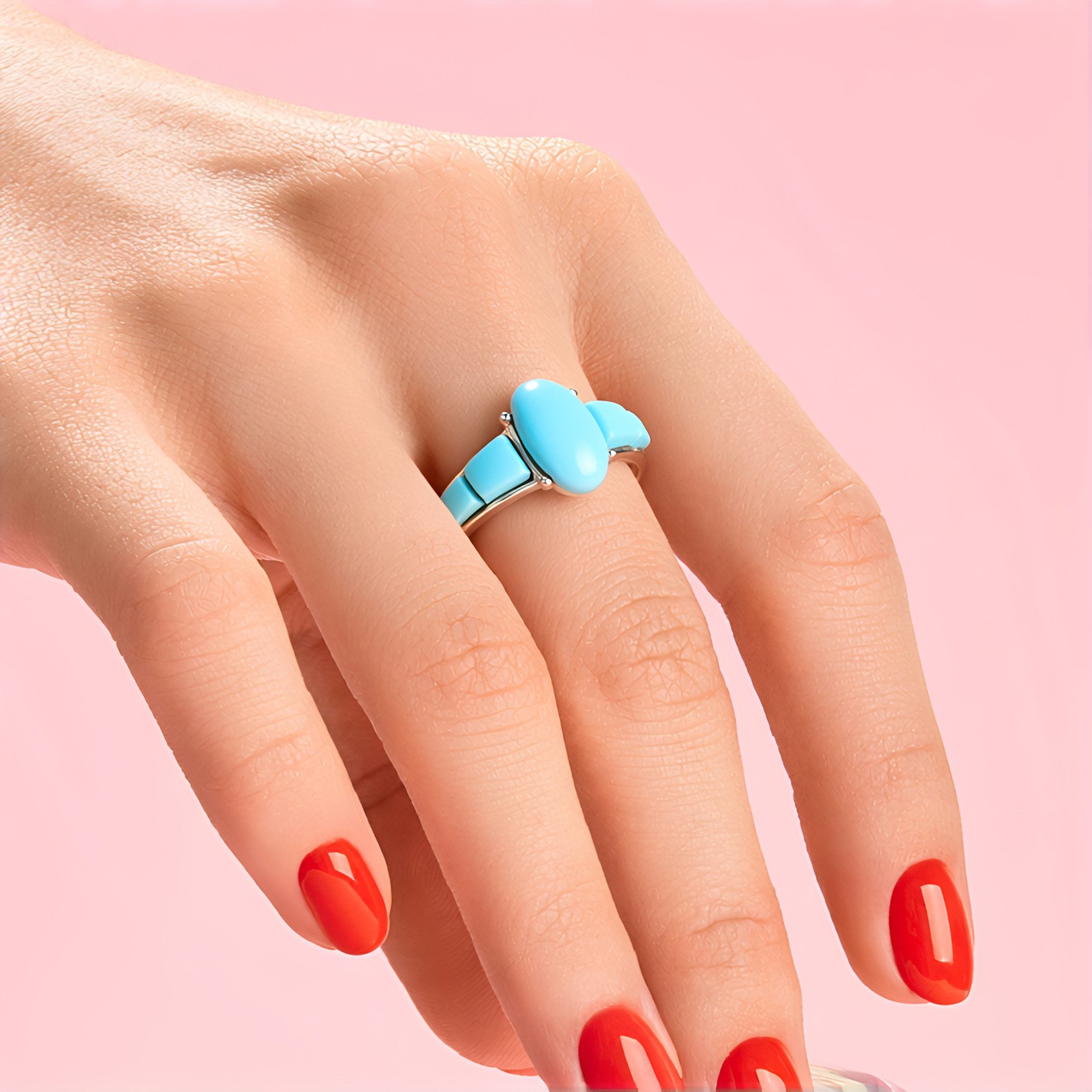 Cavill Silberring Dornröschen Türkis Silber Ring (1-tlg)