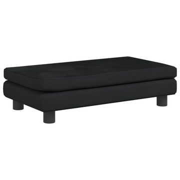 vidaXL Kindersofa Kindersofa mit Hocker Schwarz 100x50x30 cm Samt Kindercouch Kindermöbe