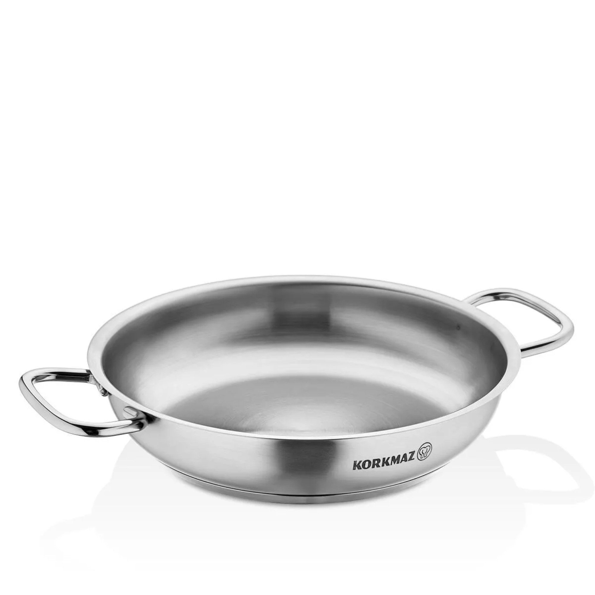 Korkmaz Paellapfanne Proline Paella Bratpfanne ø40 cm, Edelstahl 18/10 (1-tlg), 18/10-Edelstahl, 8L
