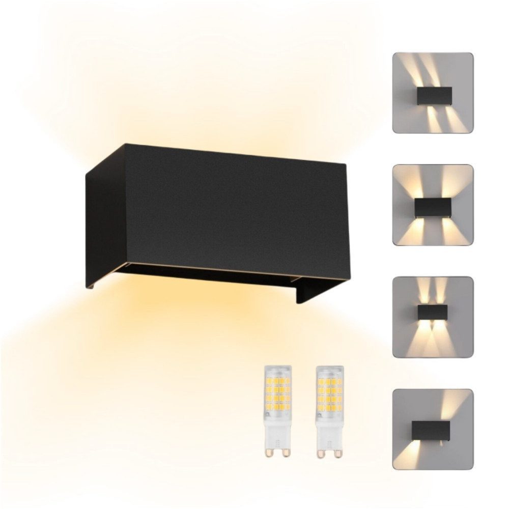 LETGOSPT Wandleuchte LED Aluminium Wandlampe mit günstig online kaufen