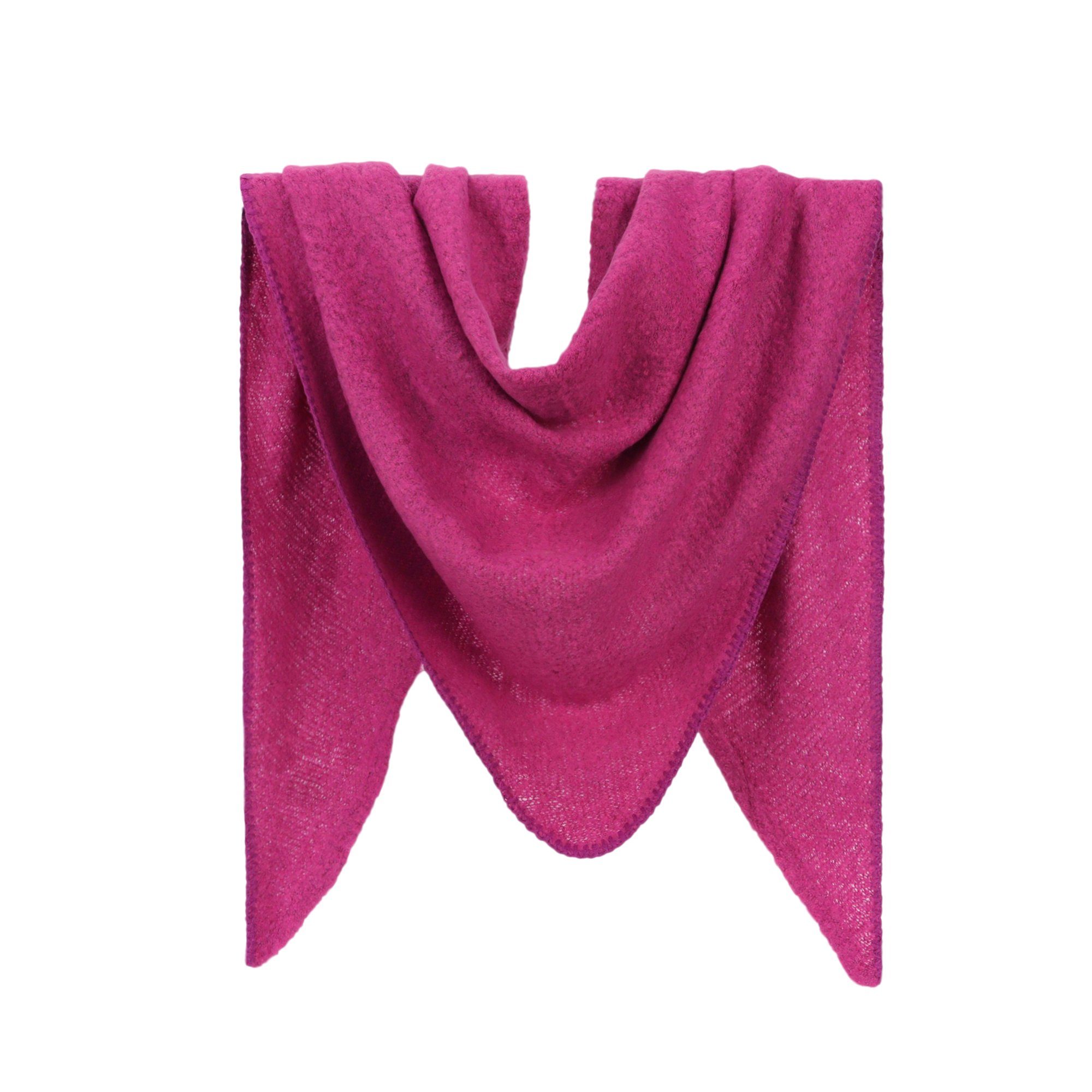 pink Strickschal ZEBRO Dreieckschal