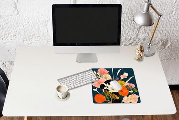 MuchoWow Gaming Mauspad Blumen - Vase - Malerei - Pflanzen (1-St), Mousepad mit Rutschfester Unterseite, Gaming, 40x40 cm, XXL, Großes