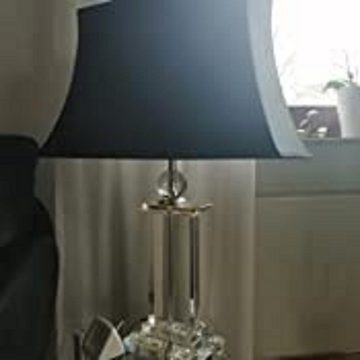 AMBIENTE-LEBENSART.DE Lampenschirm Empire-Designer-Lampenschirm-rechteckig konische Form-Pagode-schwarz