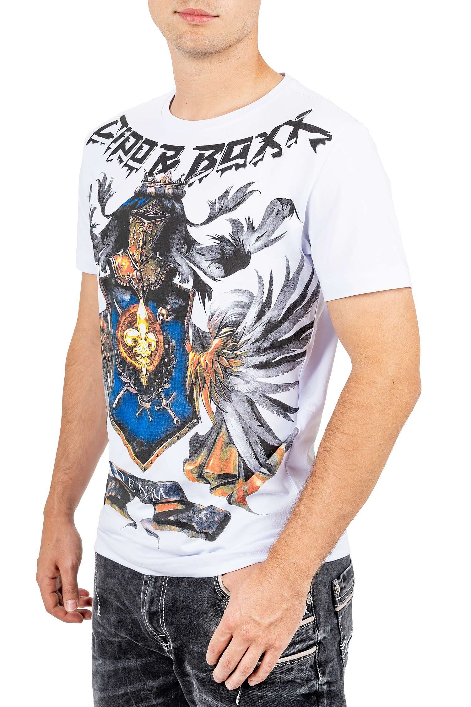 Cipo & Baxx Print-Shirt Cooles Kurzarm T-Shirt BA-CT743 Ritter Rüstung Print
