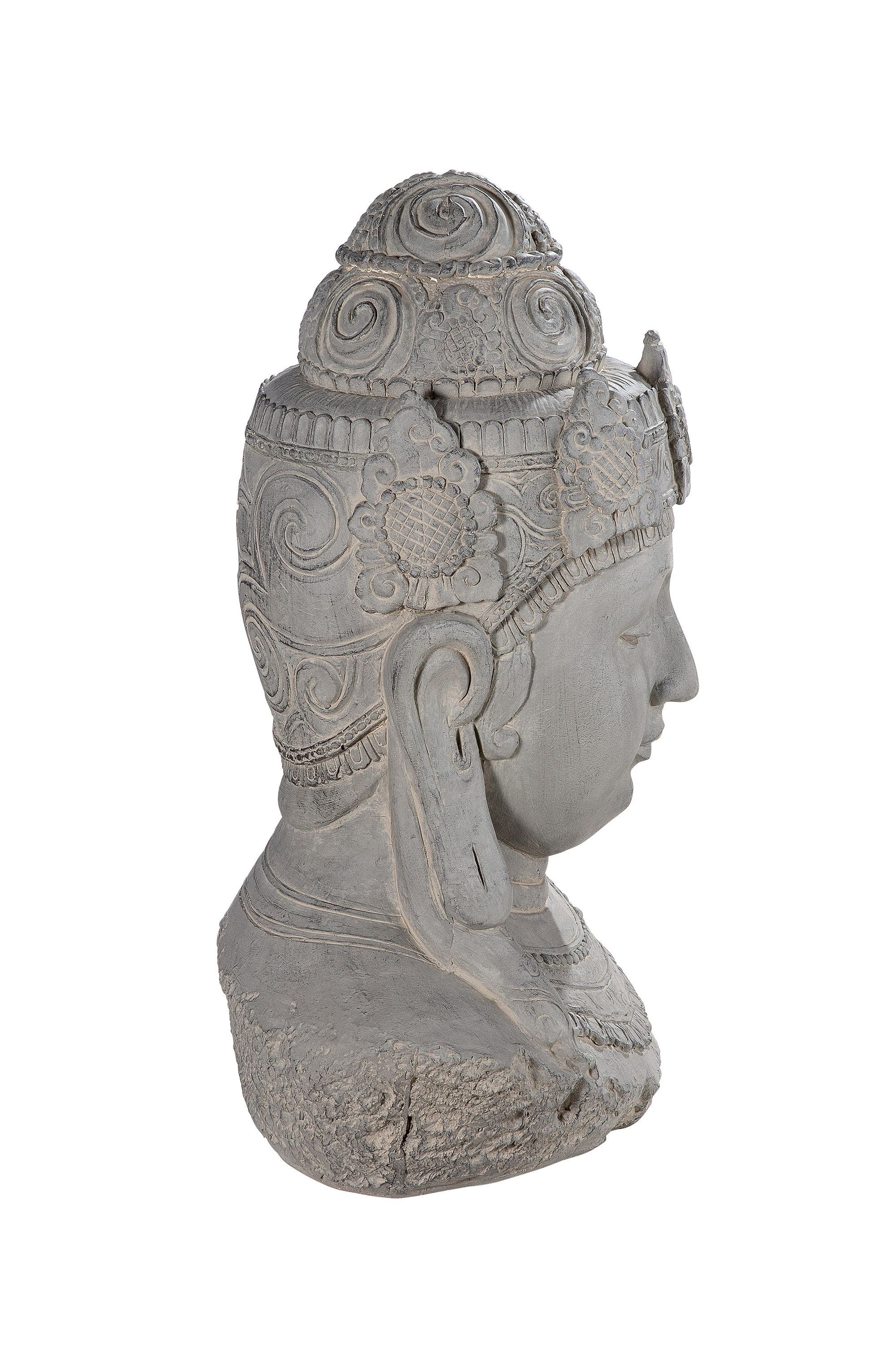 Dekofigur B. - Skulptur 42cm H. grau - Capo x 58cm GILDE GILDE Buddha