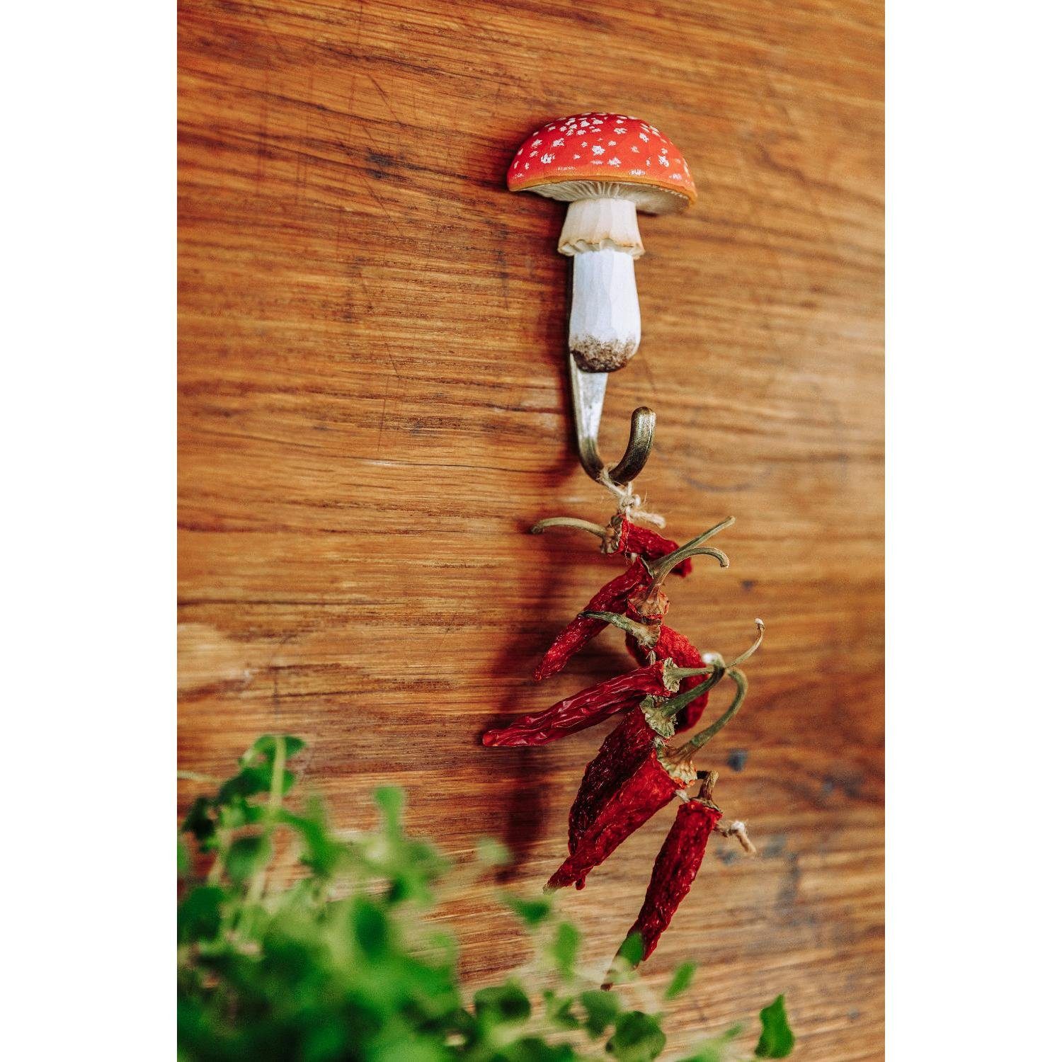 Wildlife Garden Garderobenhaken Kleiderhaken DecoHook Fliegenpilz Rot günstig online kaufen