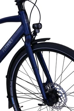 HAWK Bikes Trekkingrad »HAWK Trekking Gent Super Deluxe Plus Ocean Blue«, 8 Gang Shimano Nexus Schaltwerk