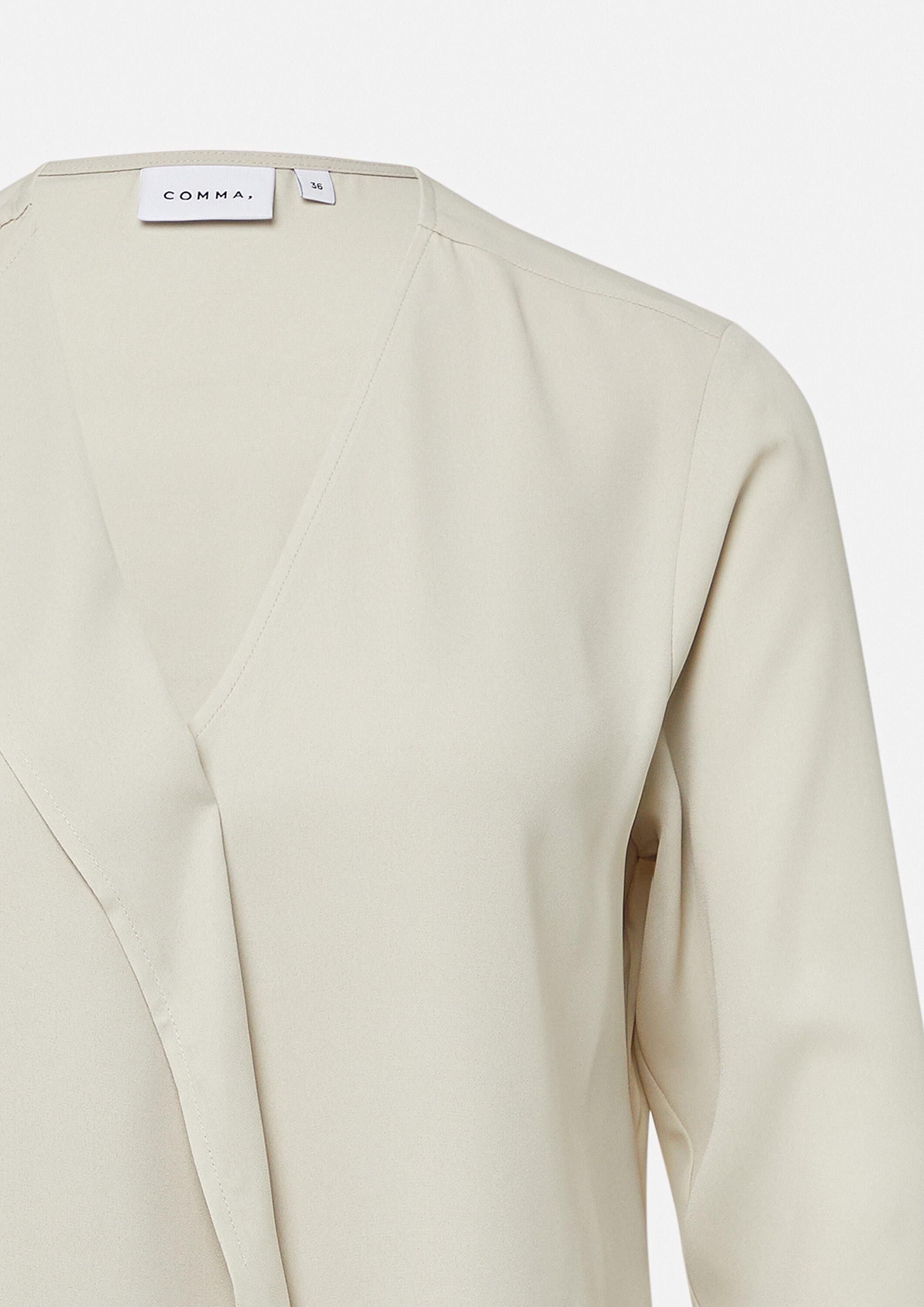 comma Langarmbluse Bluse Feminine Bluse mit raffinierten Details