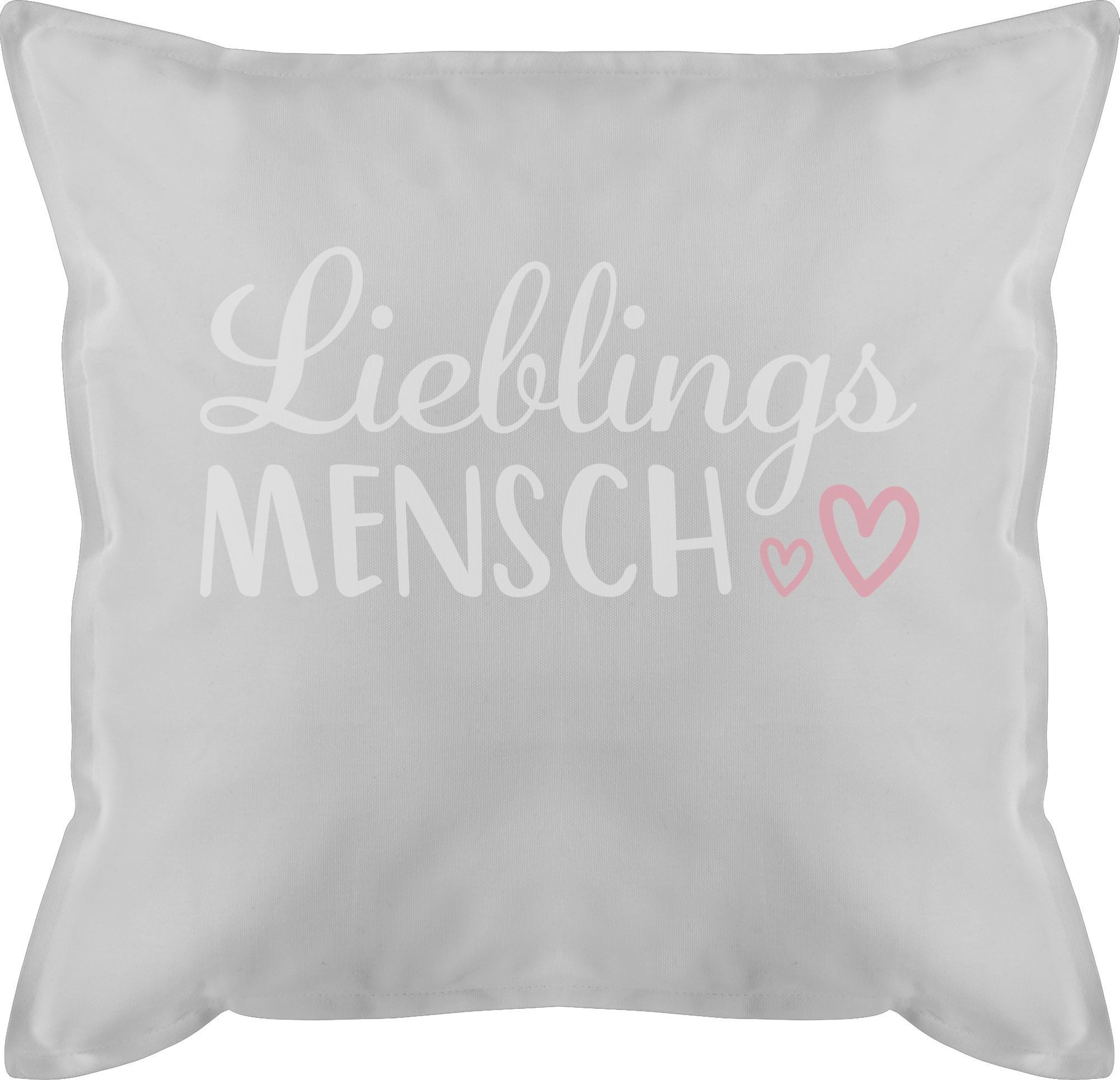 Shirtracer Dekokissen Lieblingsmensch Schriftzug, Dekokissen Valentinstag Geschenk