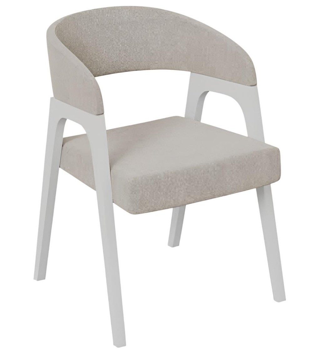 JVmoebel Esszimmerstuhl Edler Designerstuhl mit Armlehnen aus hochwertigem Stoff (1 St)