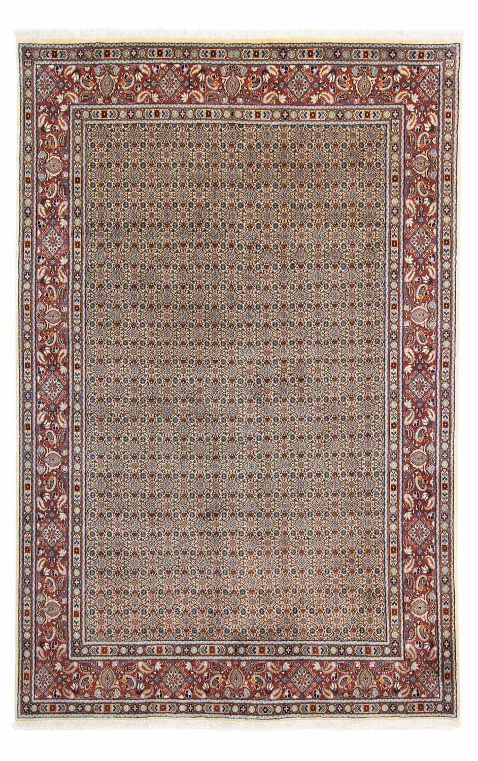 Stark Moud x 303 198 mm, Höhe: morgenland, rechteckig, cm, Zertifikat Gemustert mit 10 Wollteppich Beige Unikat