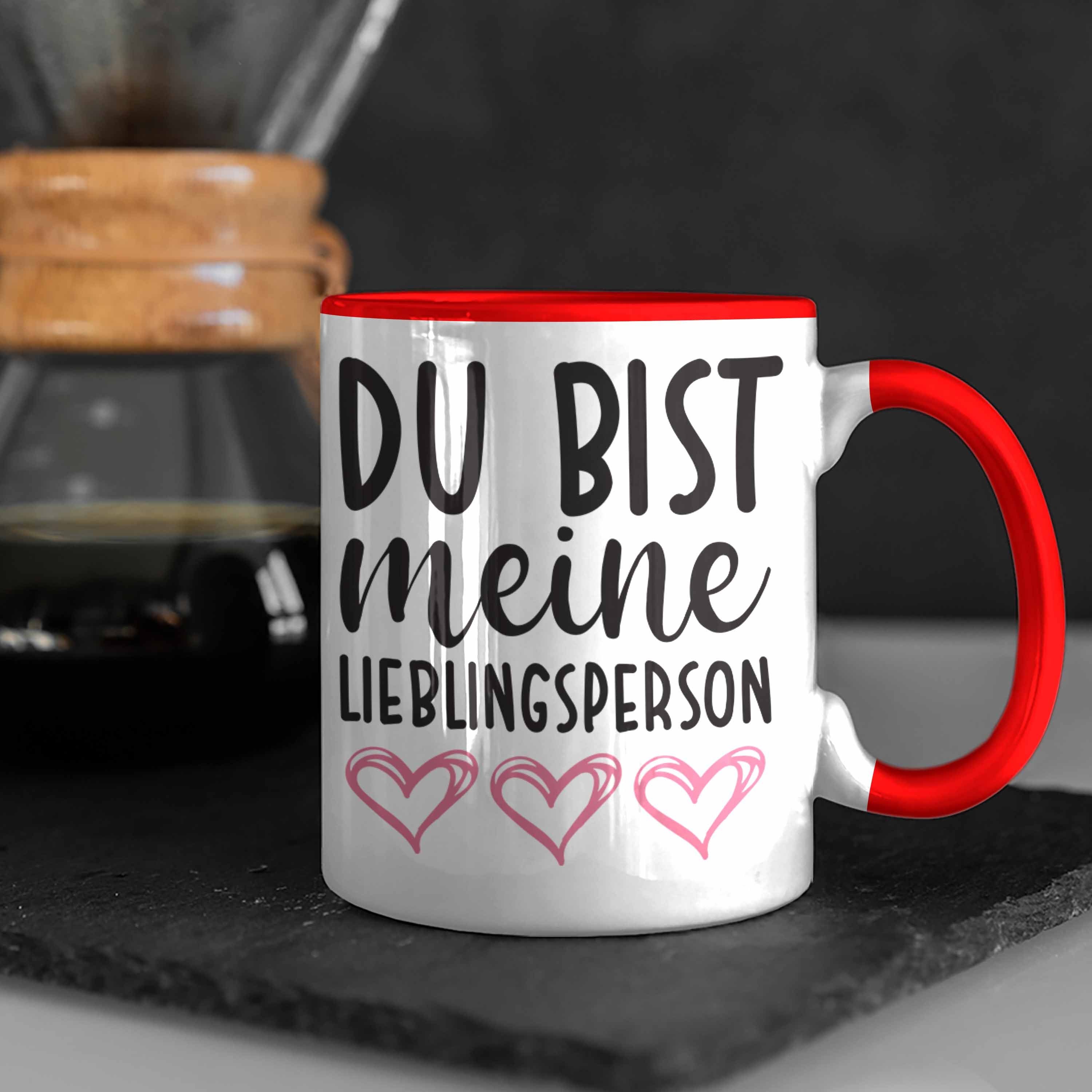 Tasse Lieblingsmensch Trendation - Lieblingsperson Spruch Beste Tasse mit Rot Tasse Geschenk Trendation Freund Freundin