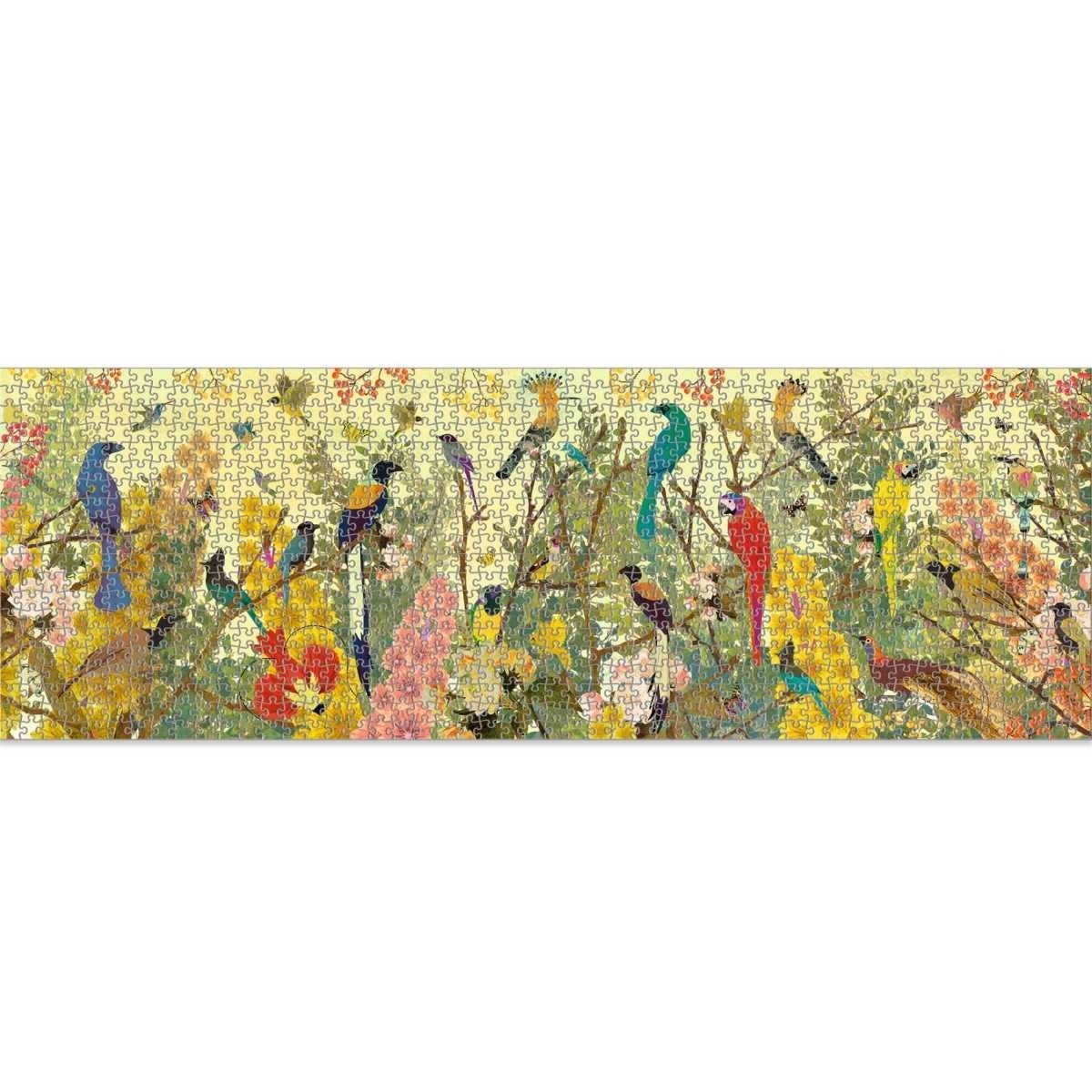 DJECO Puzzle Friedliche Vögel 1000 Teile Gallery Puzzle für Kinder, 1000 Puzzleteile, Gallery Puzzle
