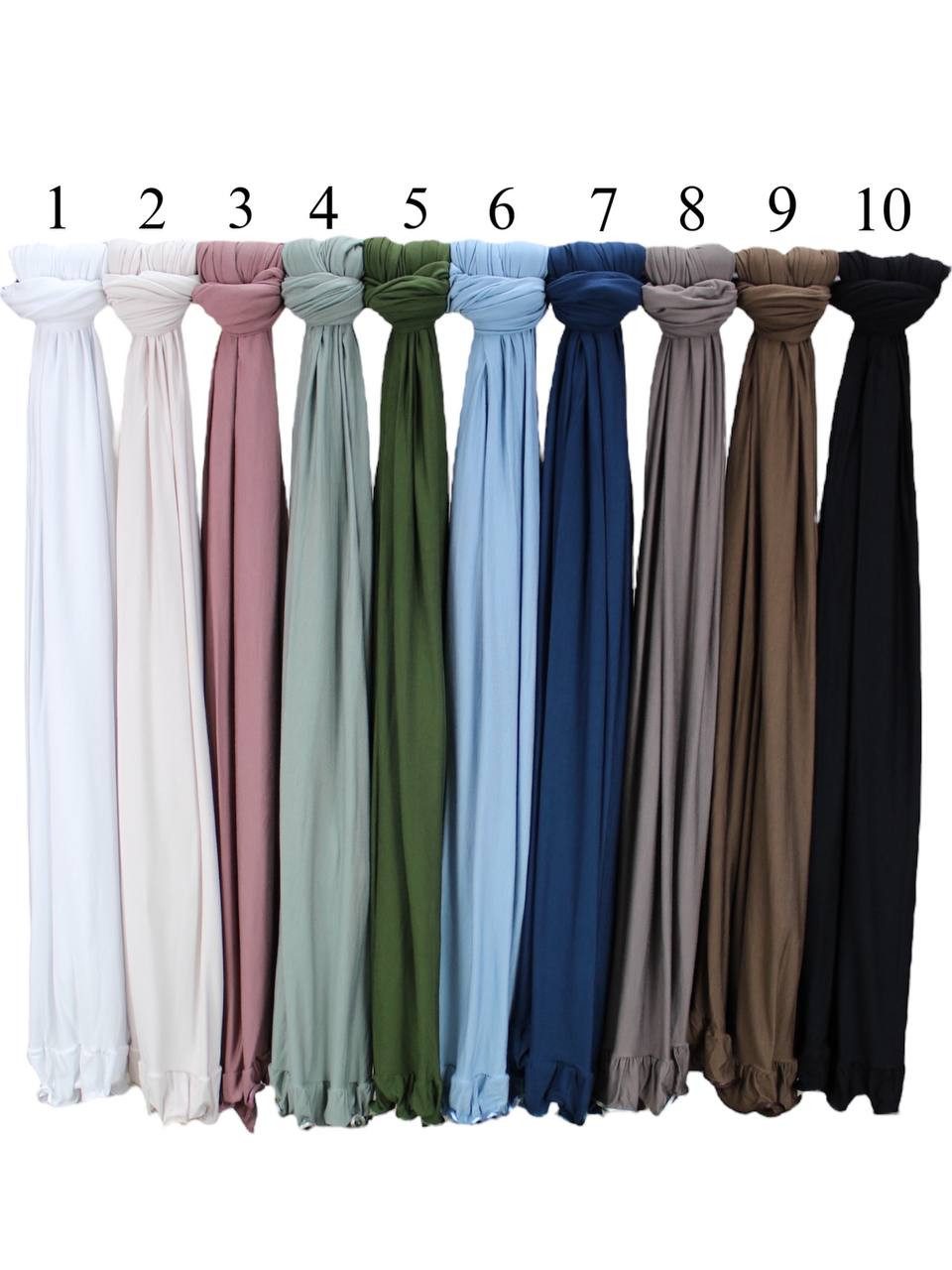 Aymasal Kopftuch Premium Jersey Hijab mit Wellen Wellenhijab Kopftuch Schal Khimar