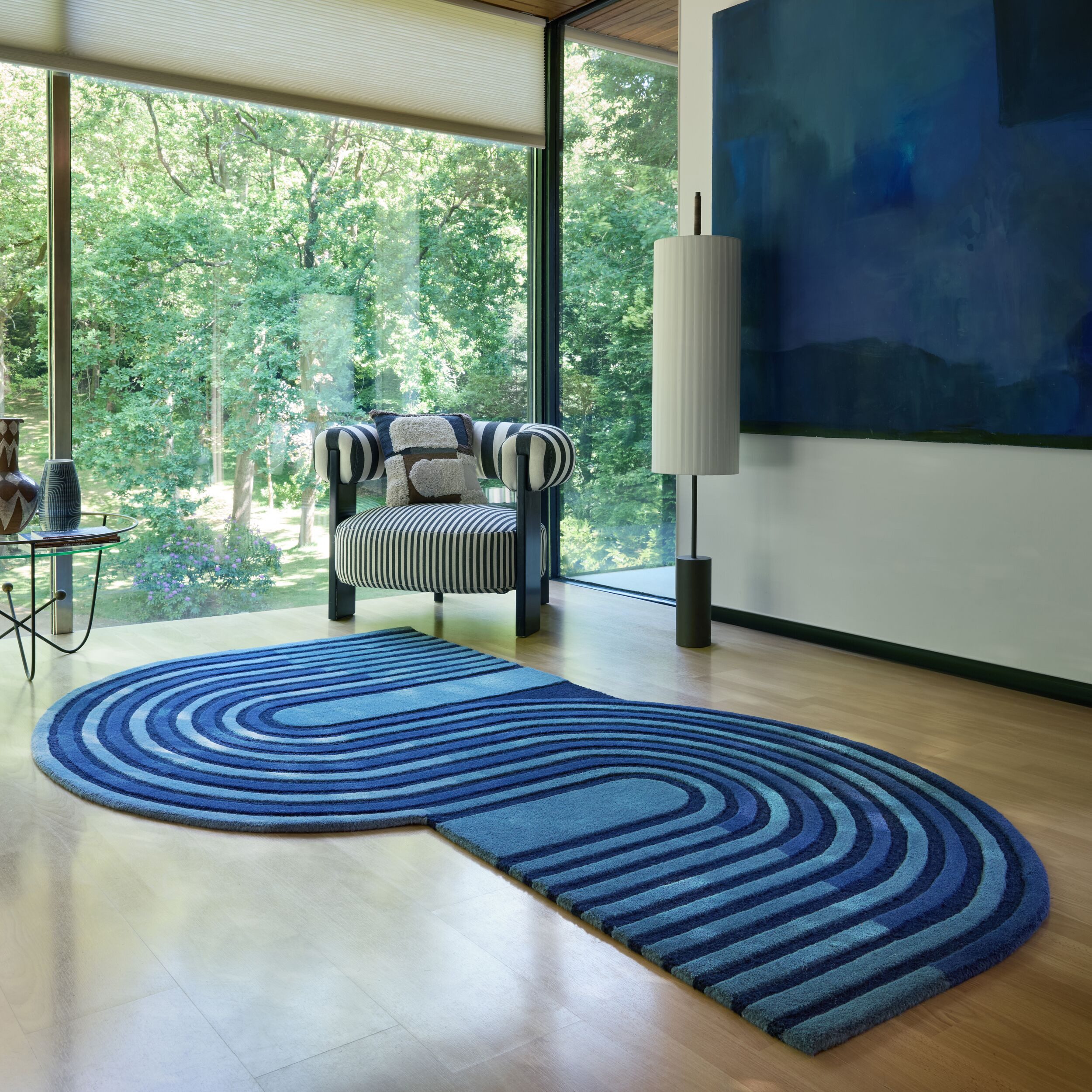 FLAIR RUGS Wollteppich Conway Retro, rechteckig, Höhe: 12 mm, Hoch-Tief-Struktur