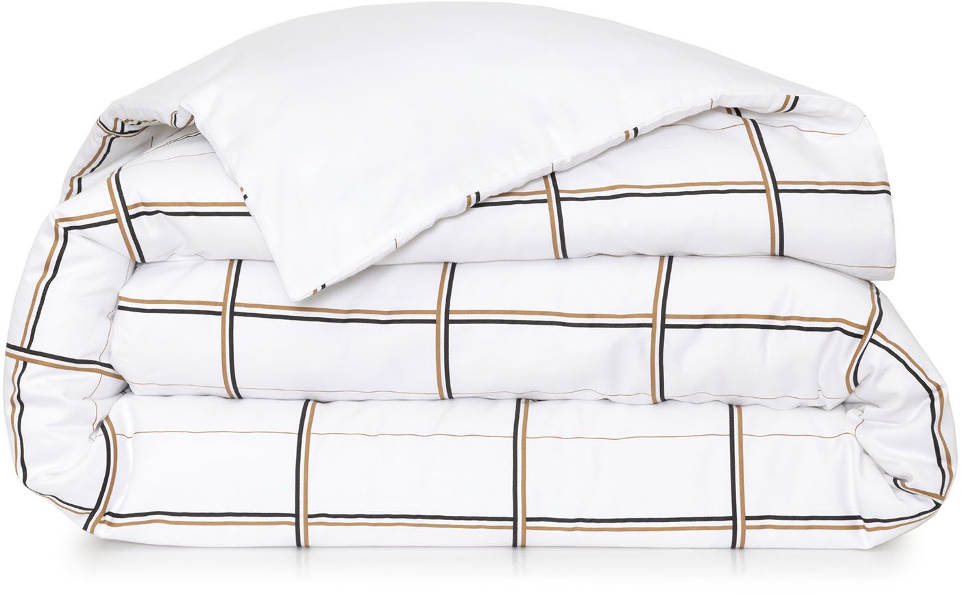 BOSS Home Bettwäsche BOSSCHECK, Satin, 2 teilig, mit Label-Applikationen