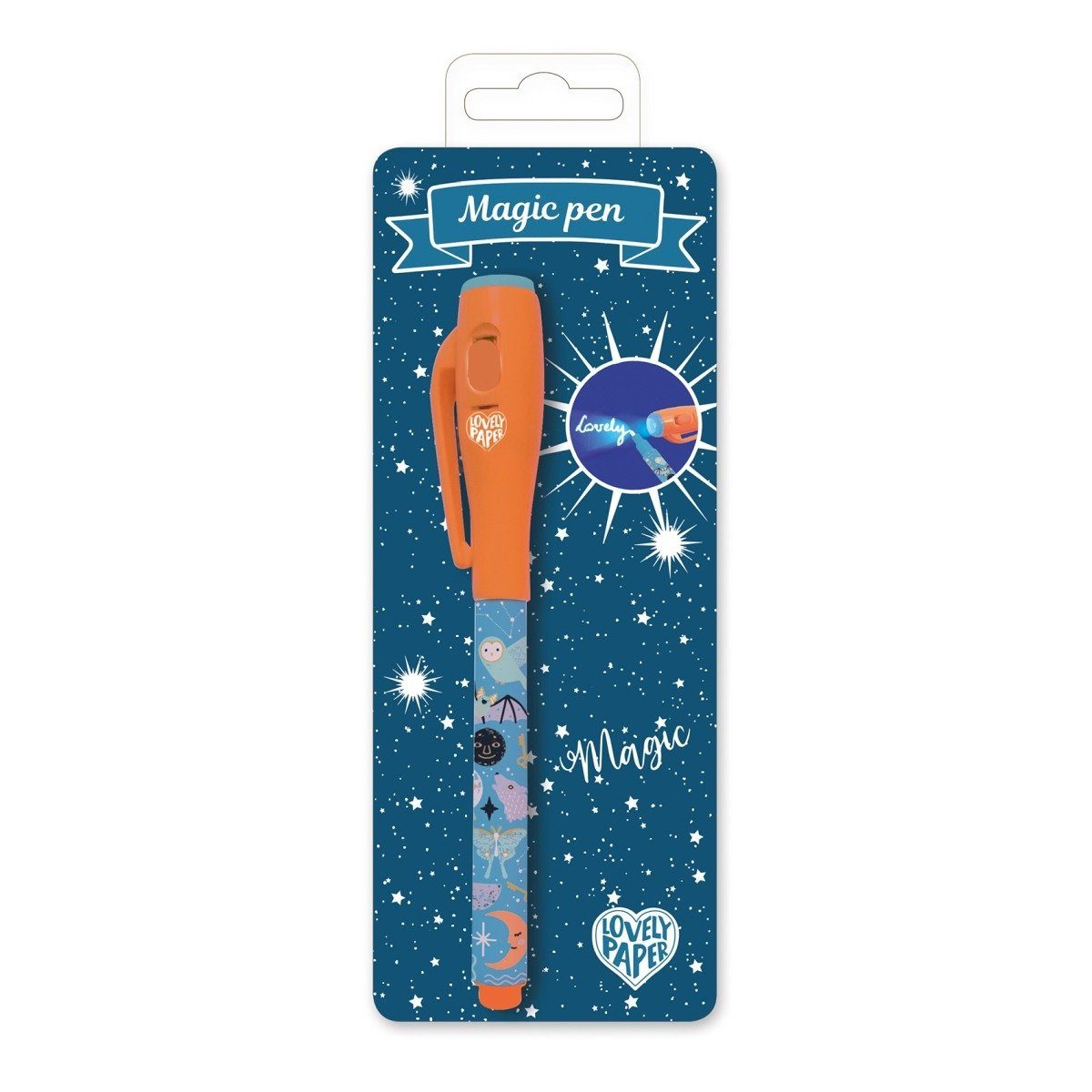 DJECO Filzstift Zauberstift mit unsichtbare Tinte Geheimstift mit UV-Lampe