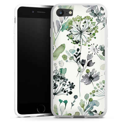 DeinDesign Handyhülle Eukalyptus Wasserfarbe Blumen Wild Grasses Eucalyptus, Apple iPhone 7 Silikon Hülle Bumper Case Handy Schutzhülle