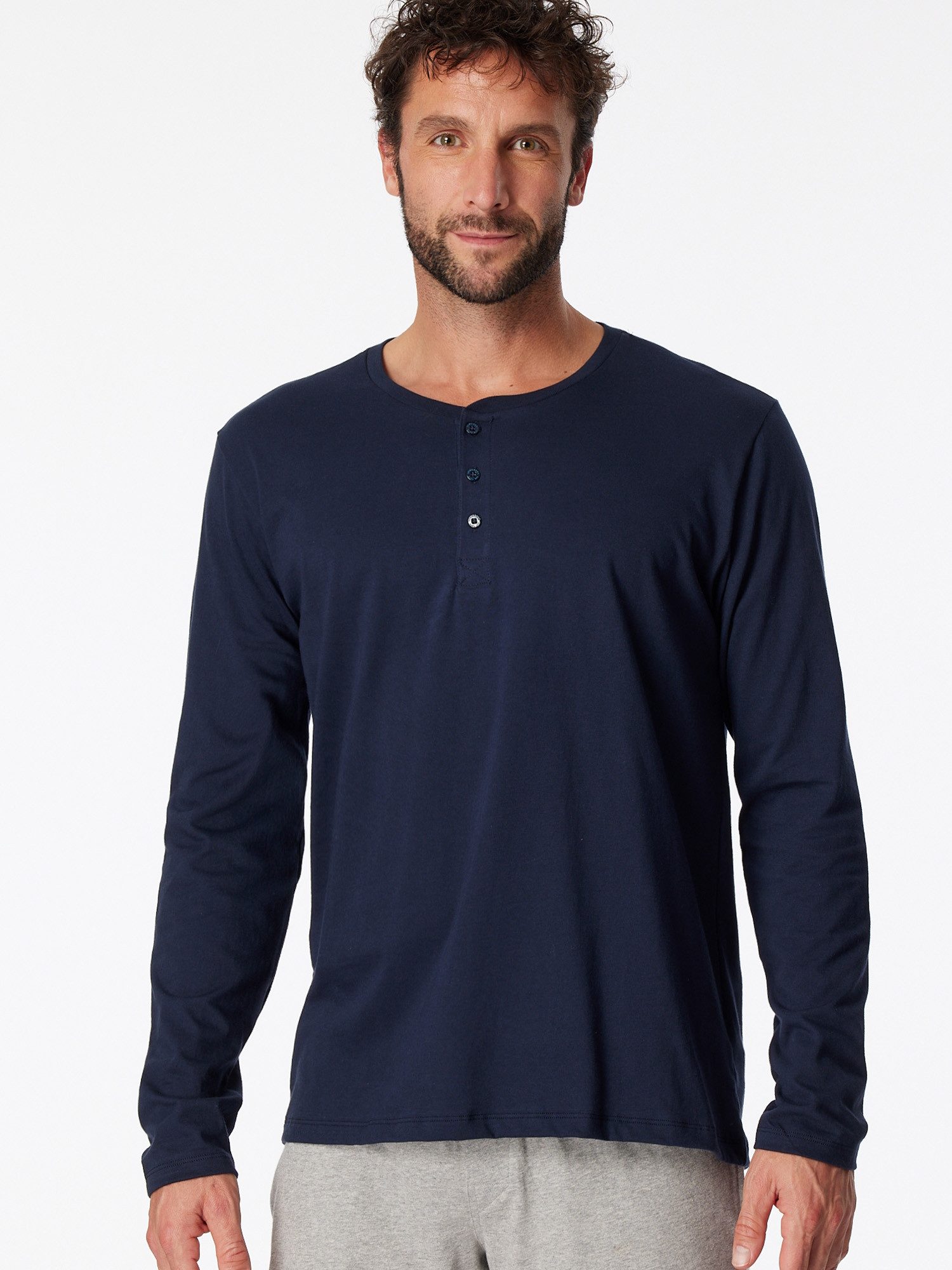 Schiesser Pyjamaoberteil Longsleeve Mix & Relax günstig online kaufen