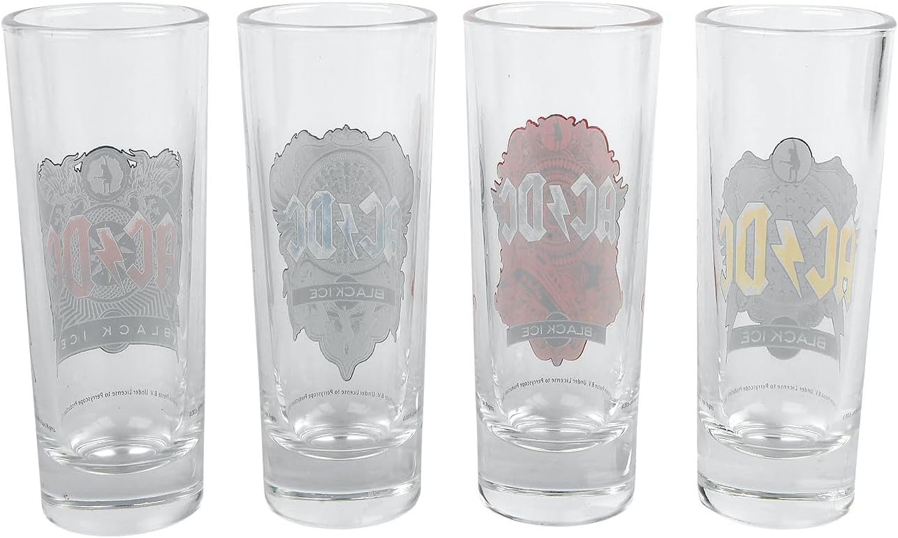 Klangundkleid Schnapsglas AC/DC Schnapsgläser 4er-Pack Black Ice, 1-tlg.
