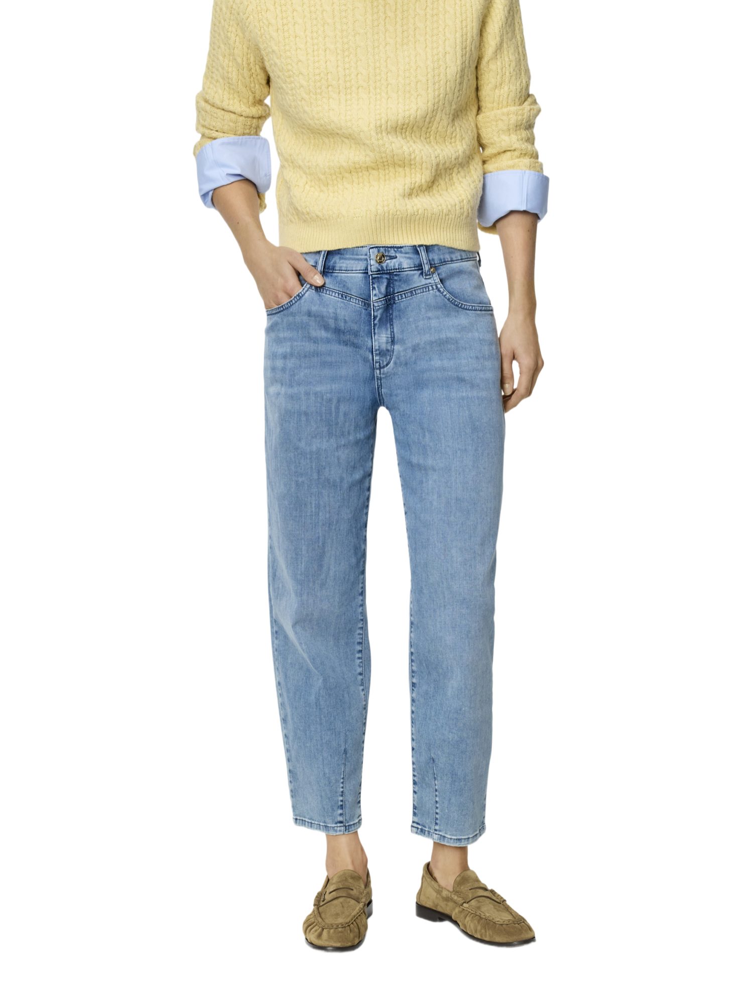 MAC 5-Pocket-Jeans blau,Casual,Baumwolle,Unifarben,Tapered Fit,Mittel