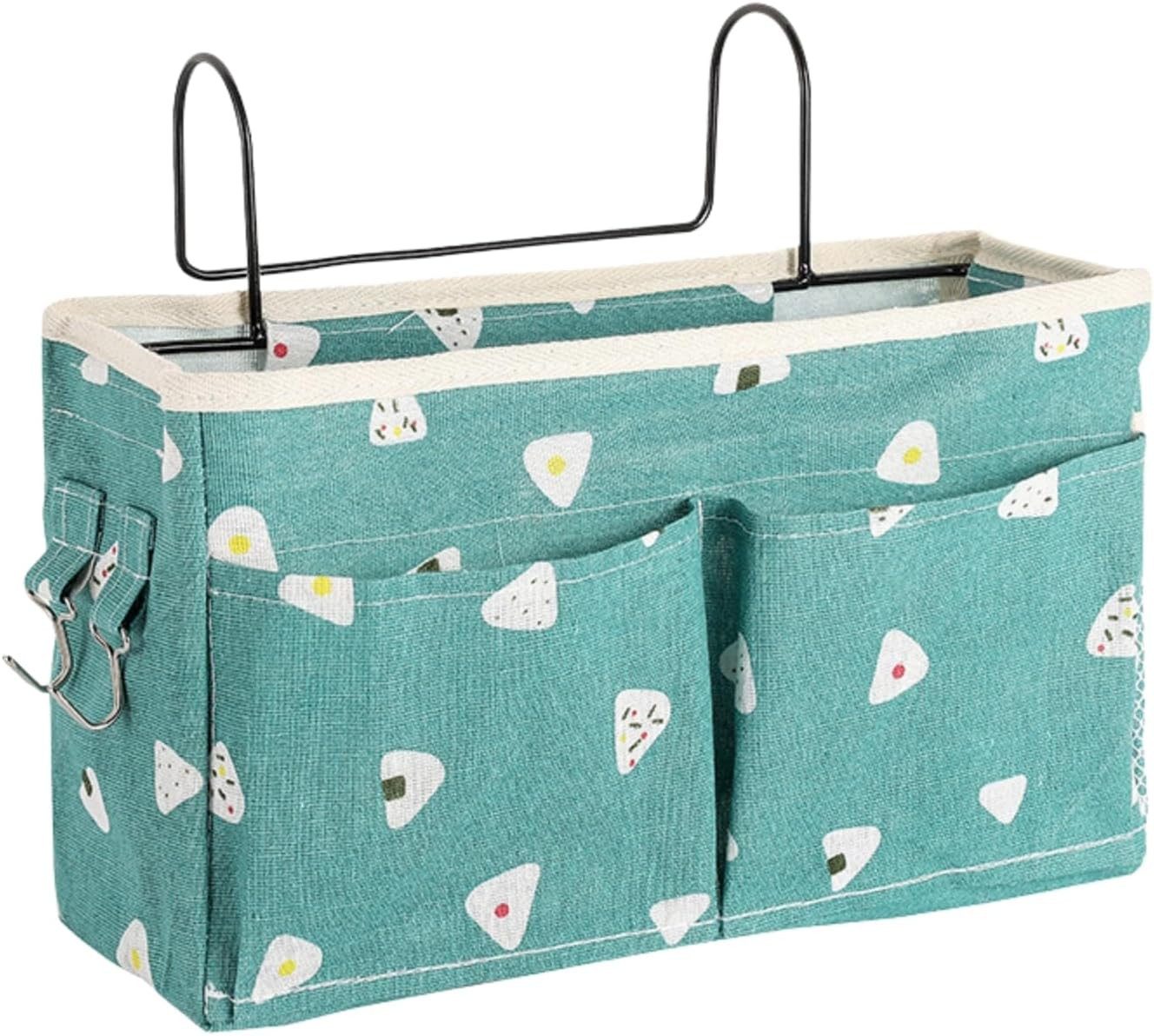 FELIXLEO Unterbettkommode Bett Organizer Hängetasche Blauer Druck mit Drafthaken Tasche