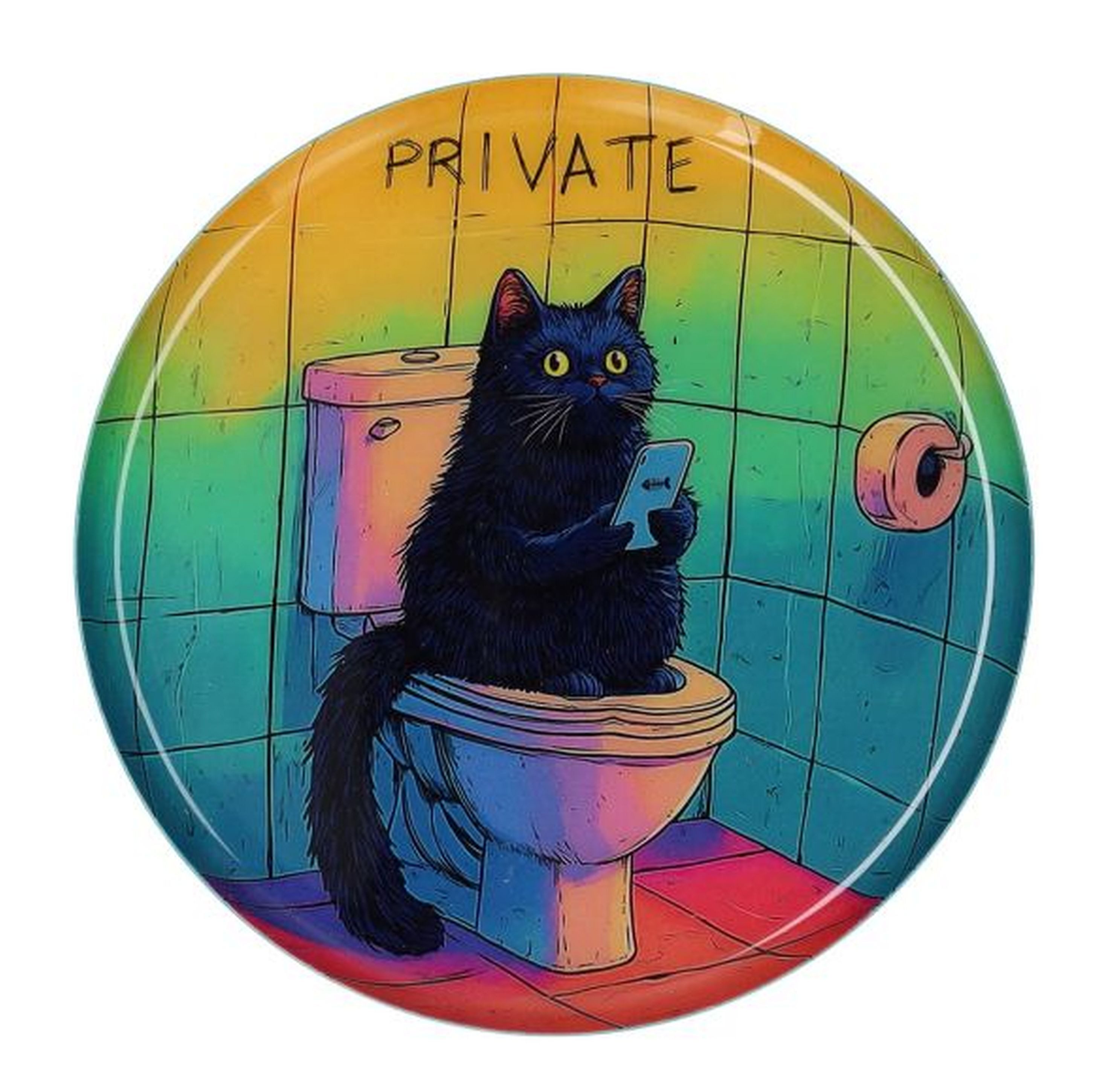 Giftcompany Dekoteller Giftcompany - Tablett Deko Schale "Love Trays" Katze Private D 13cm