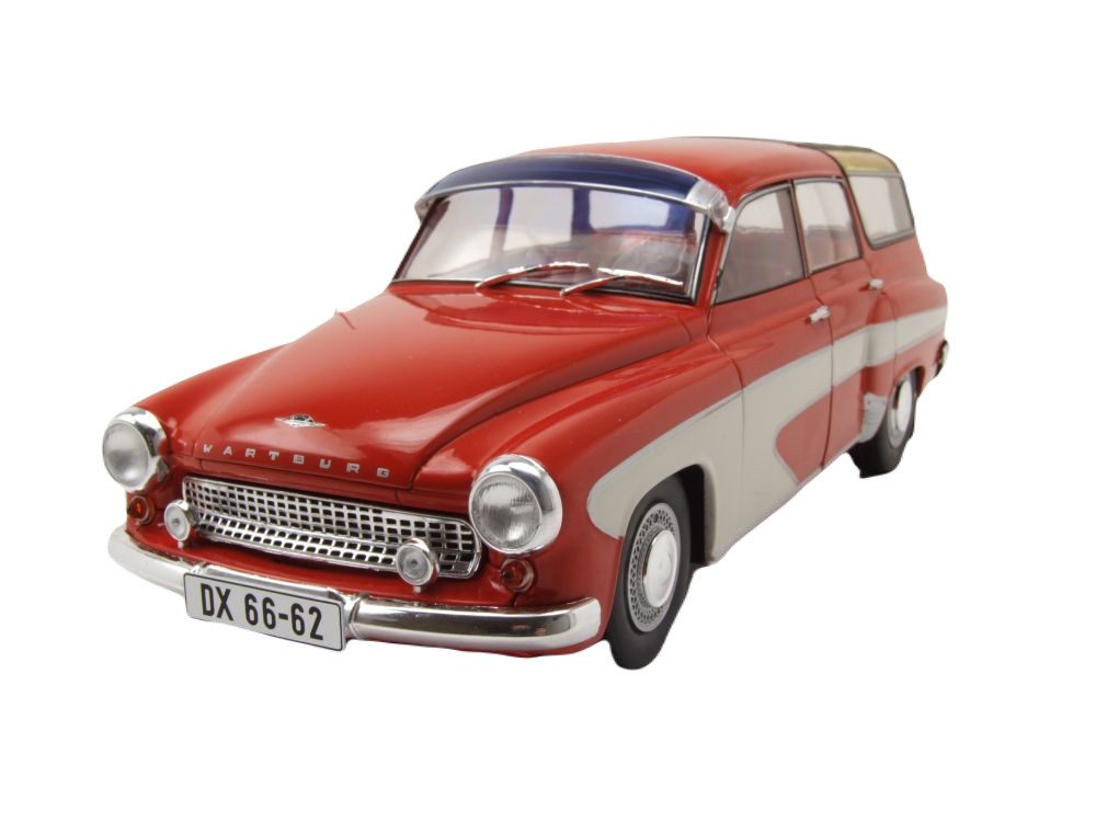 Solido Modellauto Wartburg 312 Camping 1965 rot weiß, Maßstab 1:18