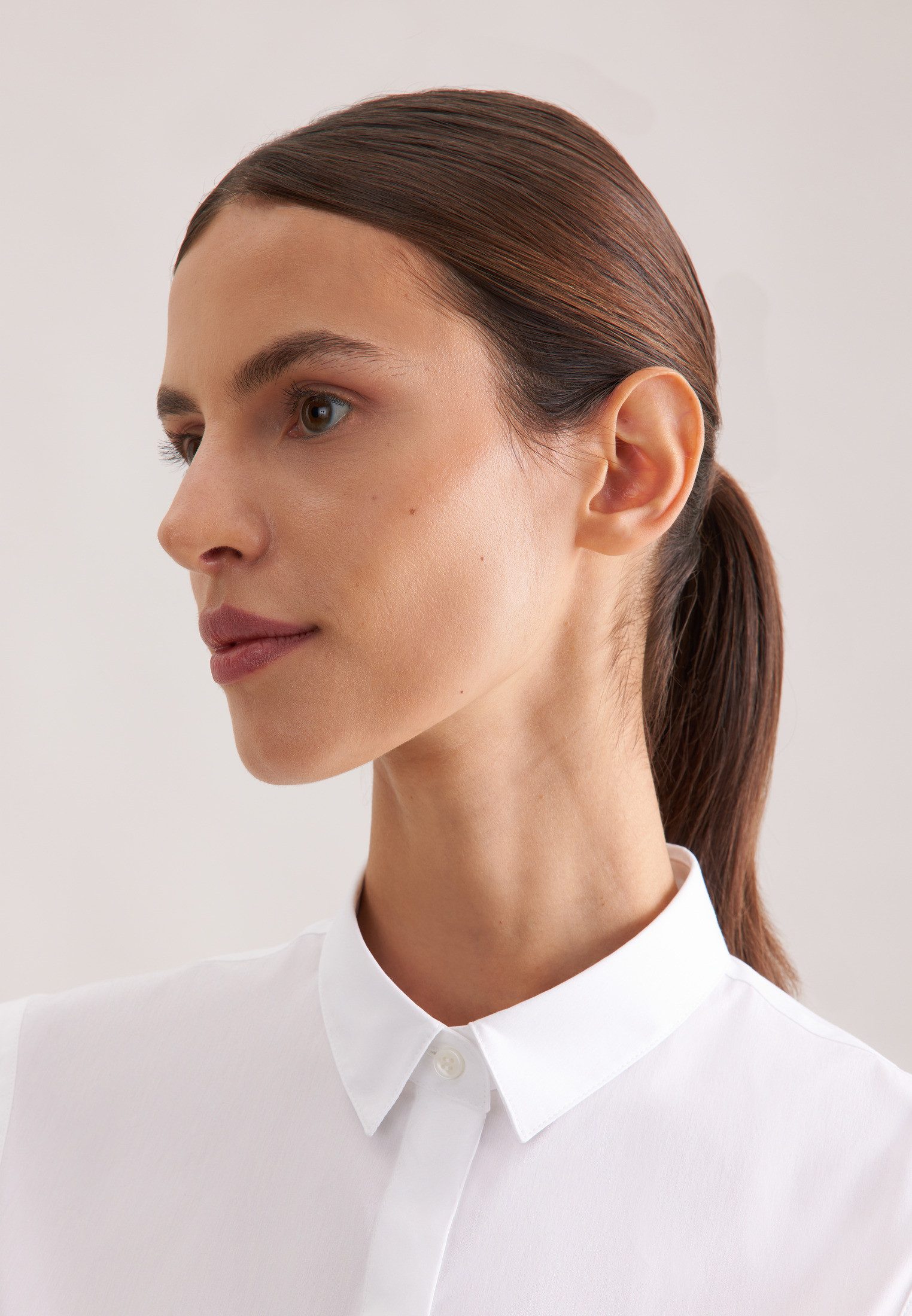 seidensticker Hemdbluse Ohne Arm Kragen Uni